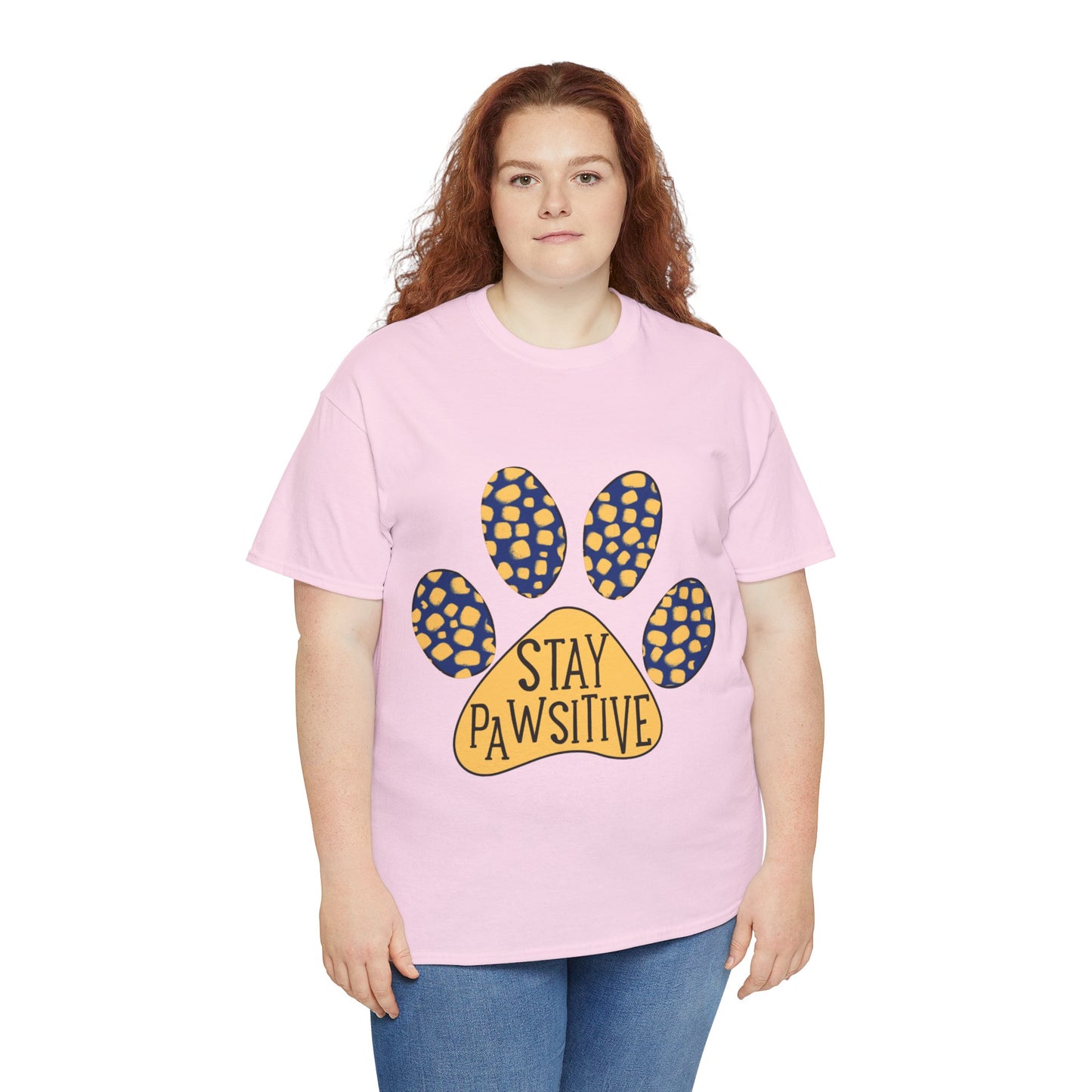 Stay Pawsitive Unisex Heavy Cotton Tee