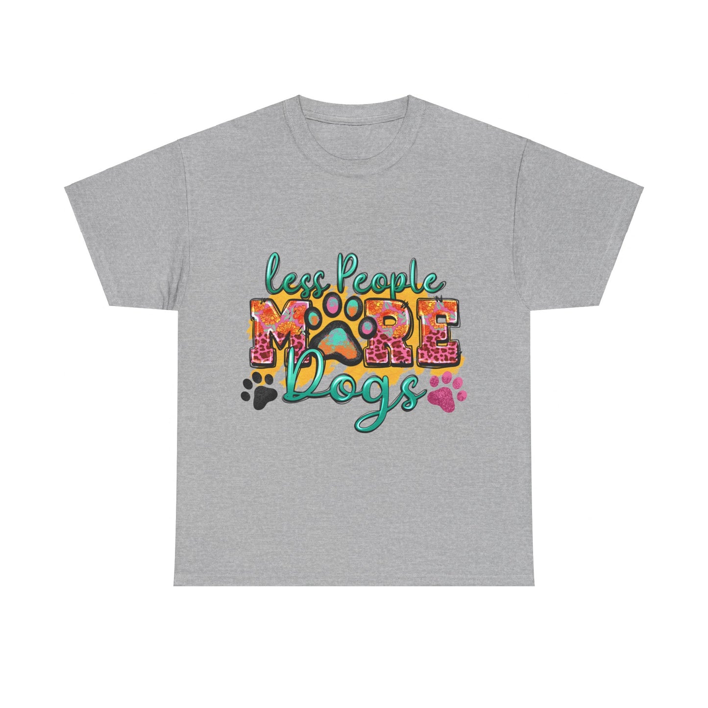 Less People More Dogs Unisex Heavy Cotton Tee