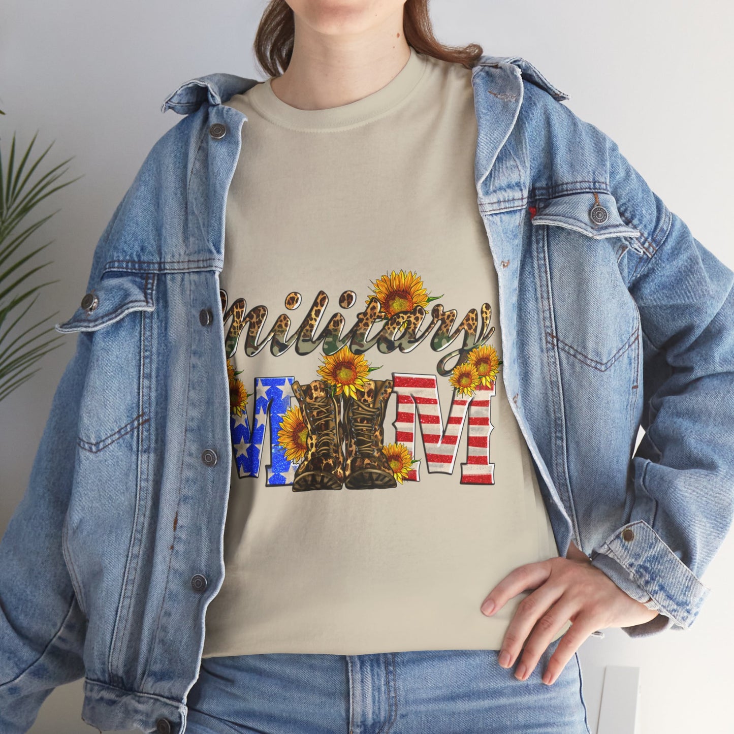 Military Mom Unisex Heavy Cotton Tee