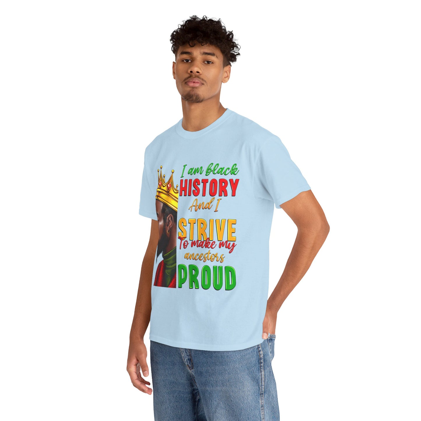 I Am Black History Male Unisex Heavy Cotton Tee