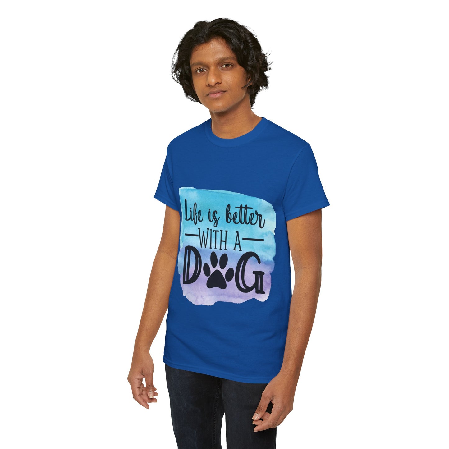 Life Is Better With A Dog Unisex Heavy Cotton Tee