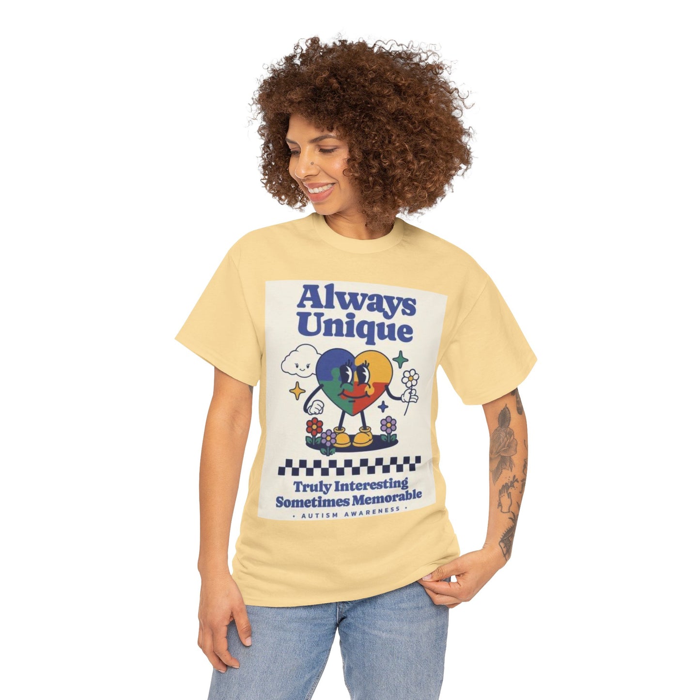 Always Unique Autism Awareness Unisex Heavy Cotton Tee