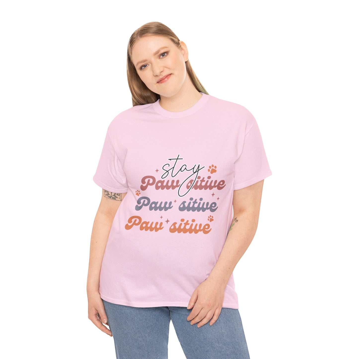 Stay Paw Sitive Unisex Heavy Cotton Tee