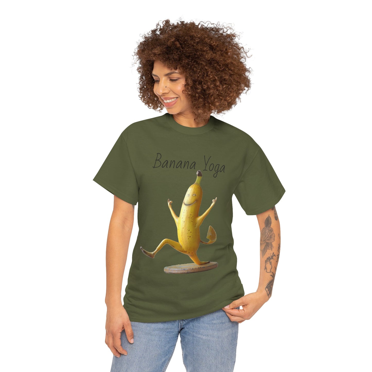 Banana Yoga2 Unisex Heavy Cotton Tee