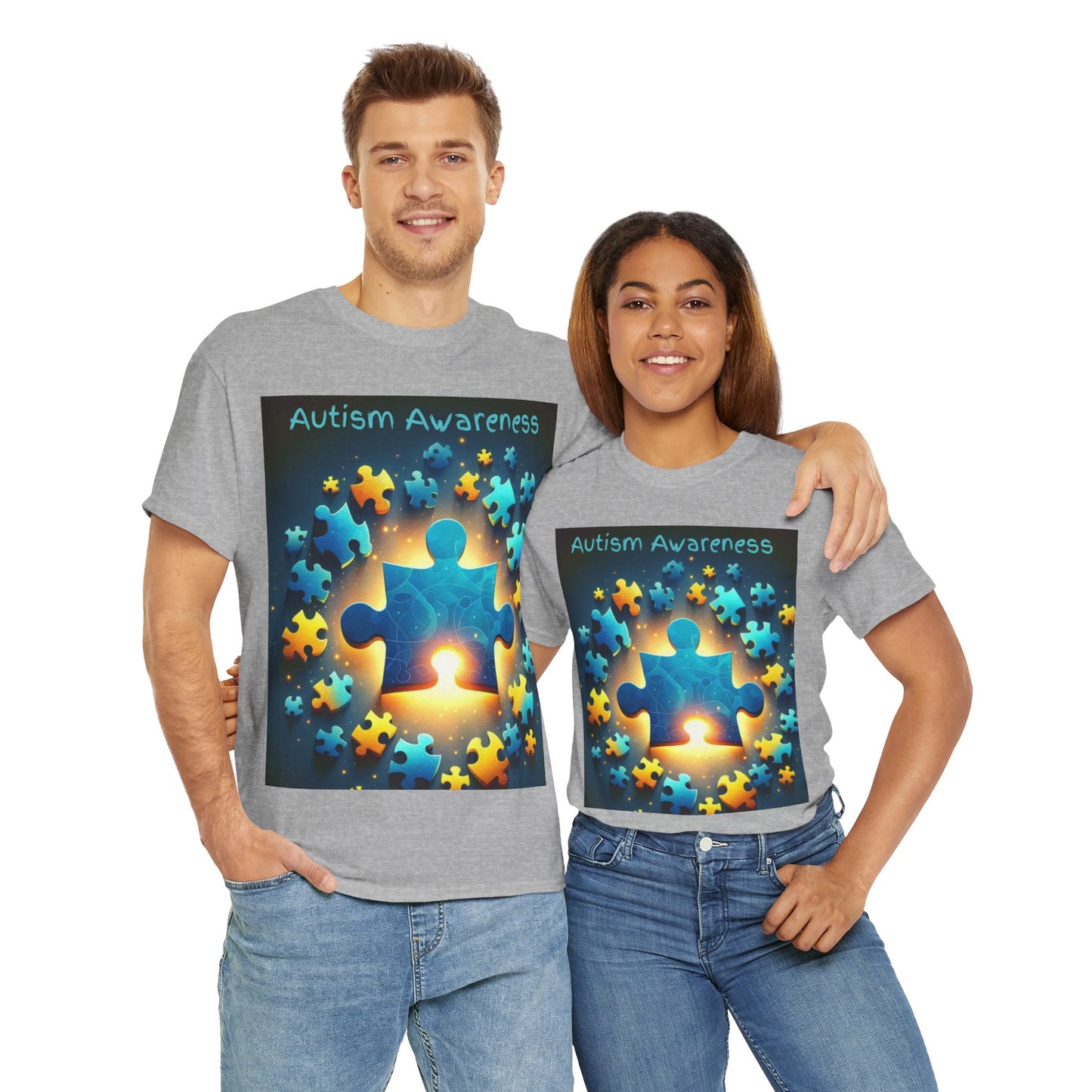 Autism Glow Unisex Heavy Cotton Tee