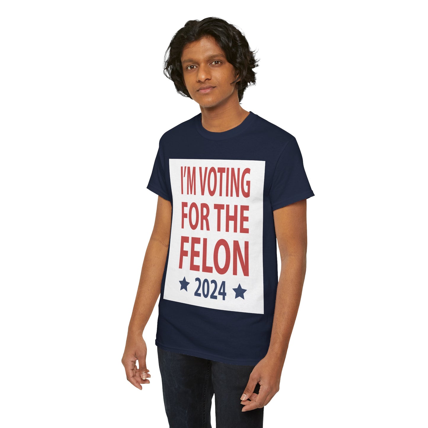 Voting For A Felon Unisex Heavy Cotton Tee