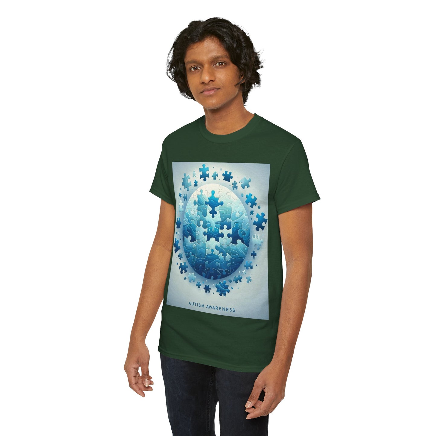 Autism Globe Unisex Heavy Cotton Tee