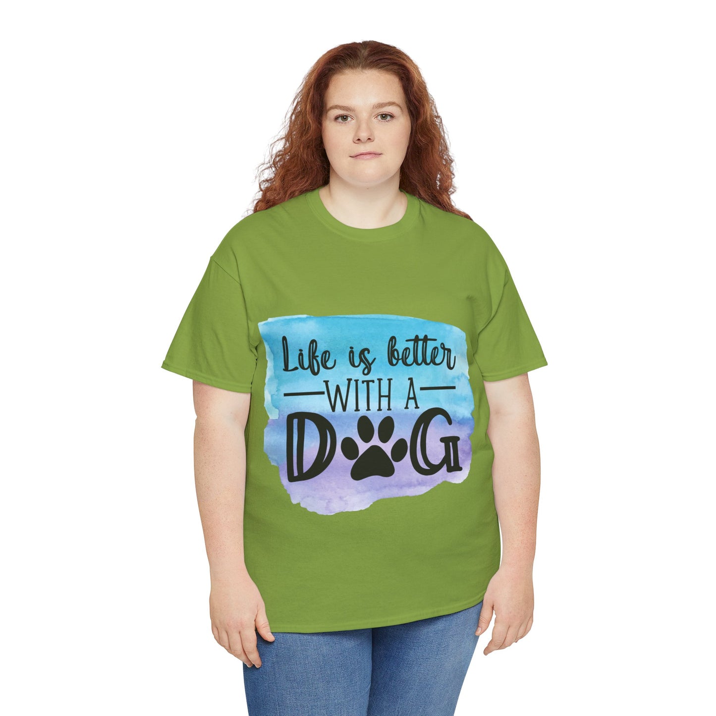 Life Is Better With A Dog Unisex Heavy Cotton Tee