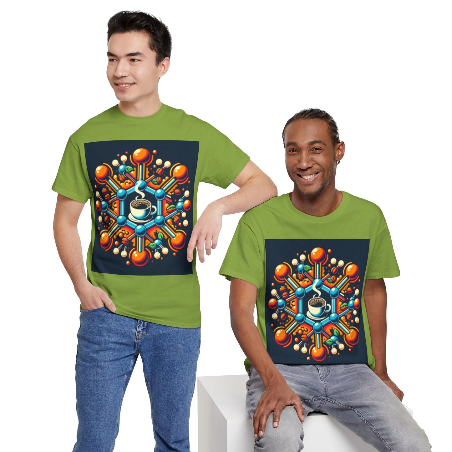 Color Bomb Coffee Cup Unisex Heavy Cotton Tee