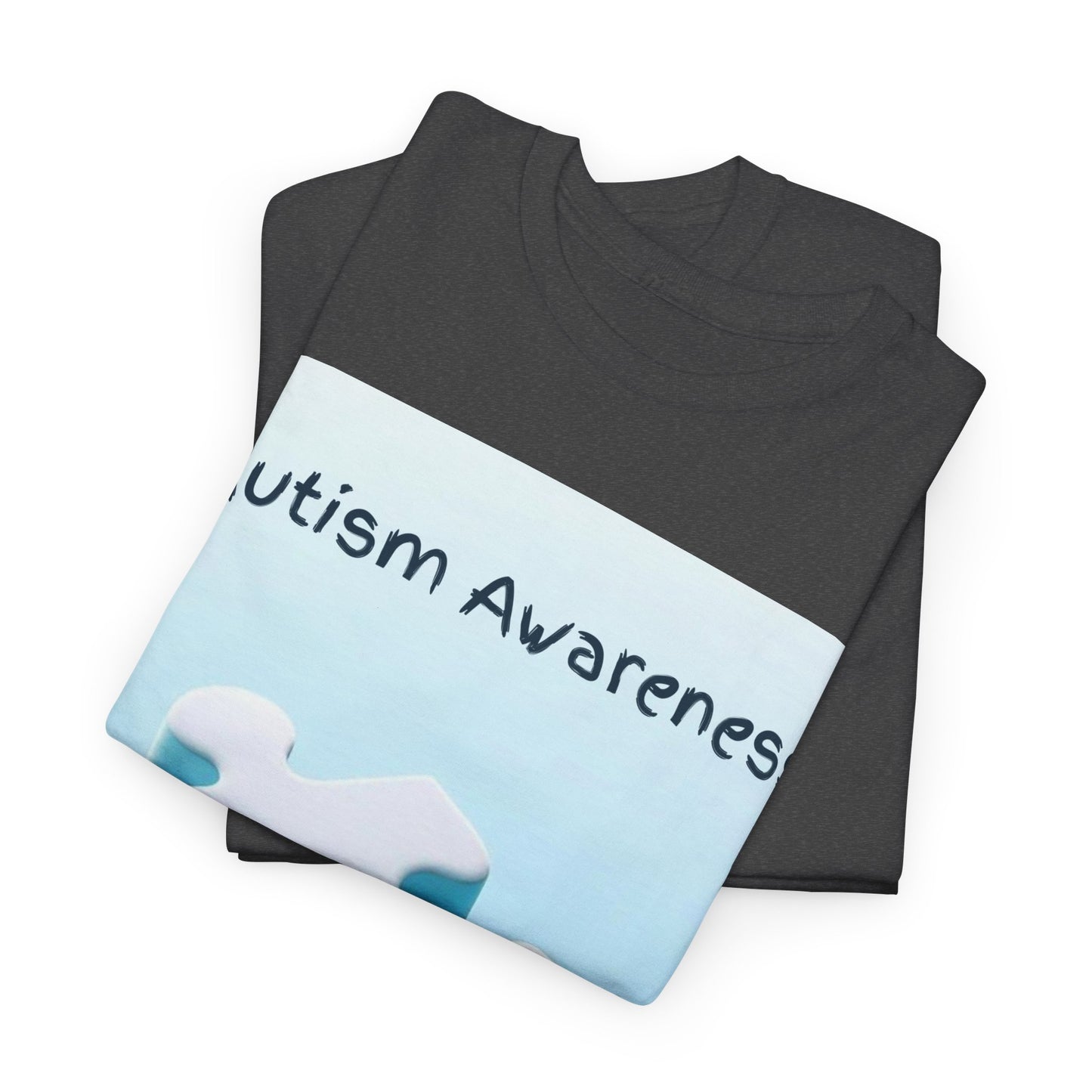 Autism Awareness Puzzle Piece Unisex Heavy Cotton Tee