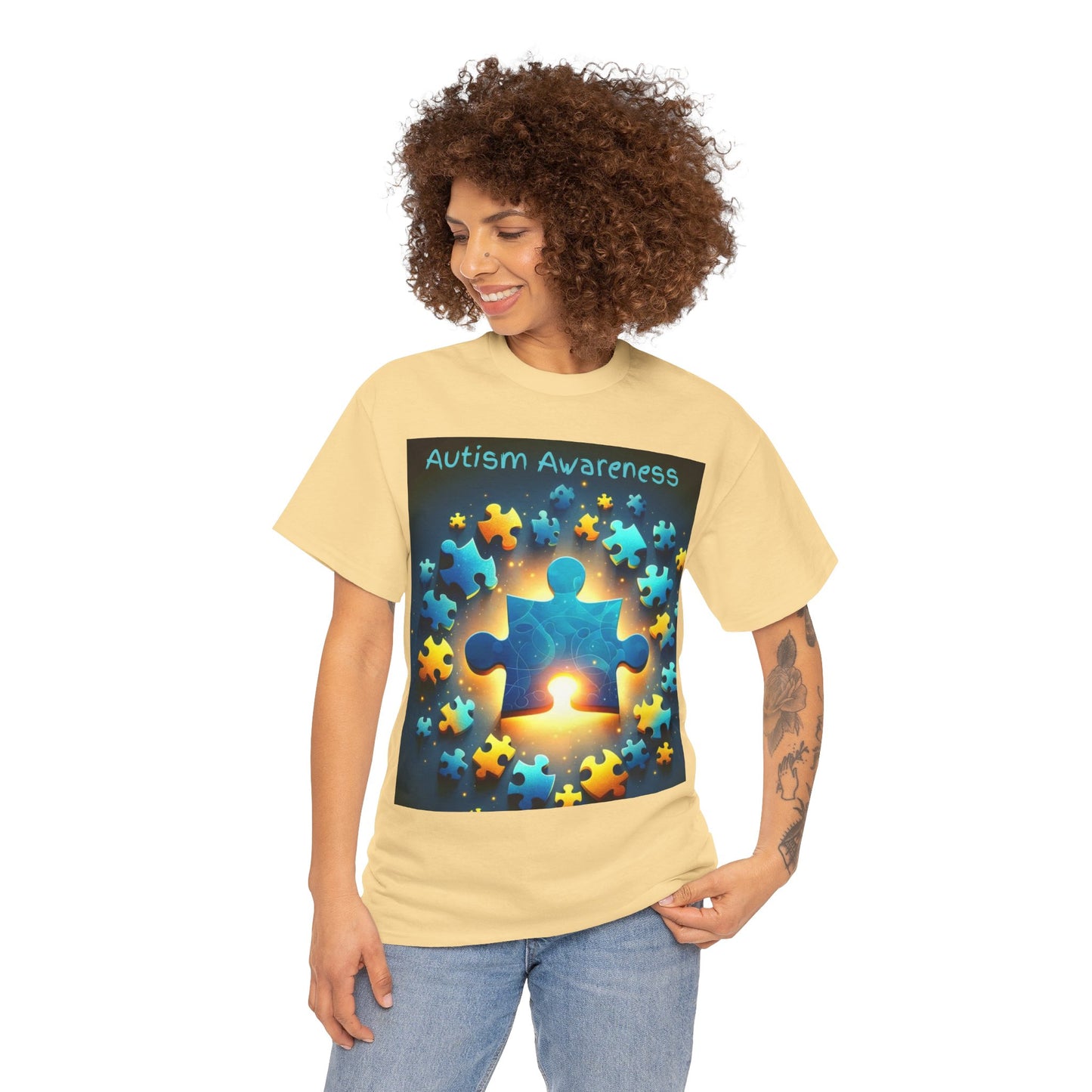 Autism Glow Unisex Heavy Cotton Tee