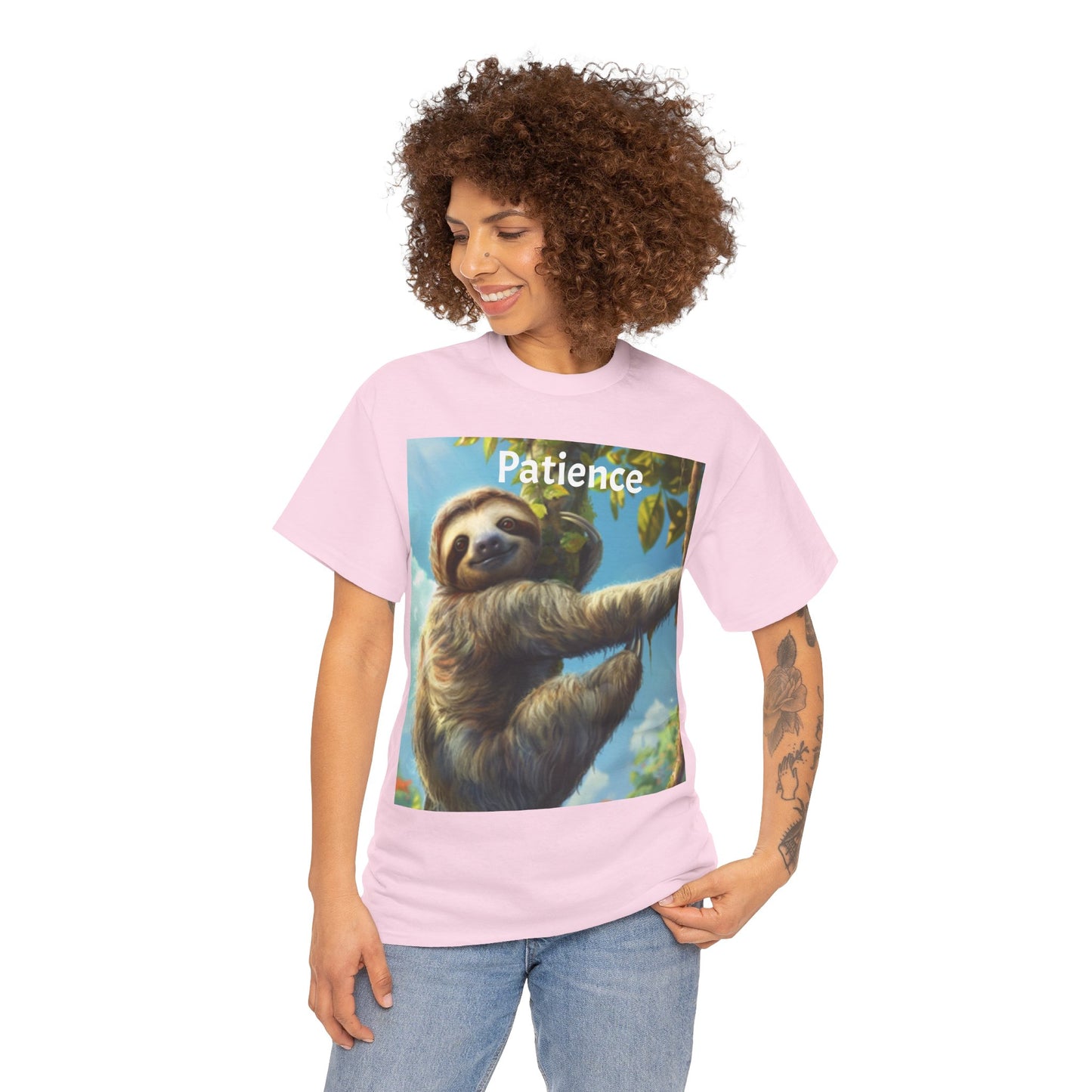 Sloth Patience Unisex Heavy Cotton Tee