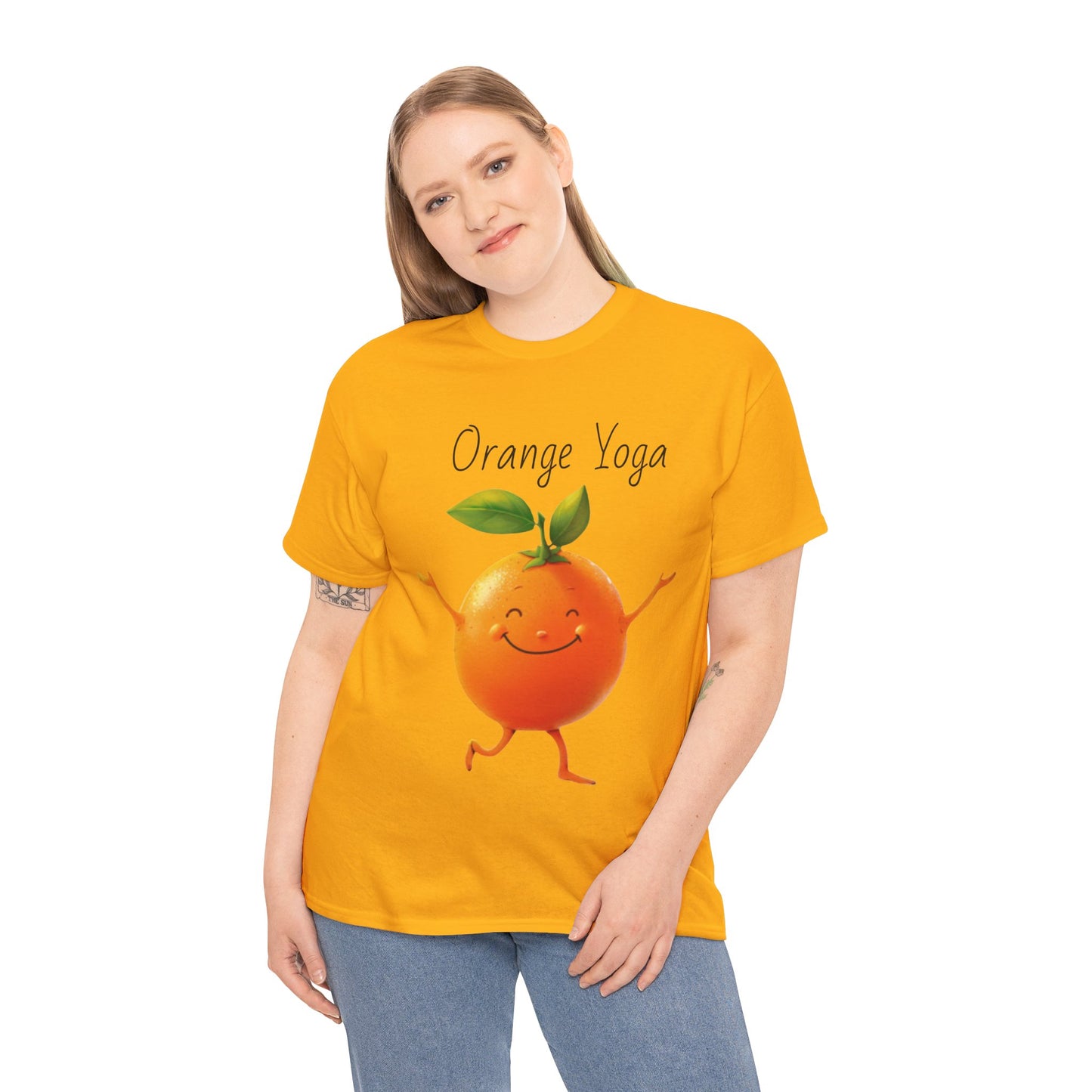 Orange Yoga Unisex Heavy Cotton Tee