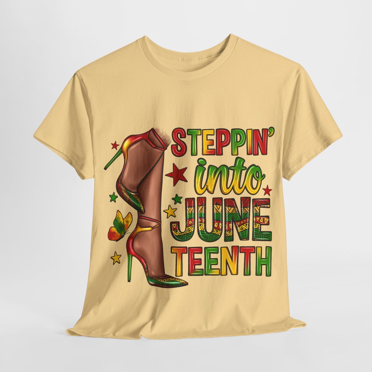 Stepping Into Juneteenth Unisex Heavy Cotton Tee