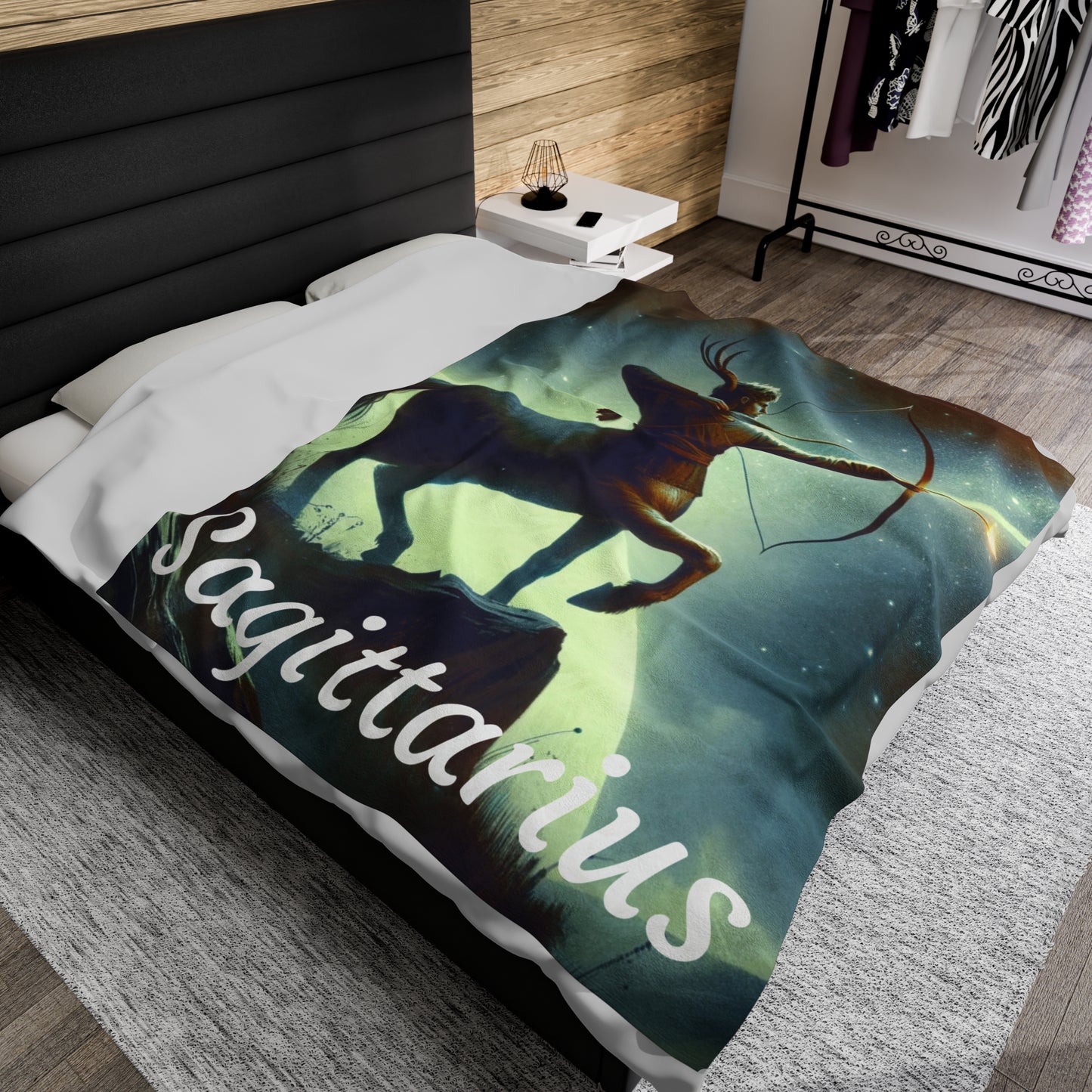 Sagittarius Zodiac Sign Velveteen Plush Blanket