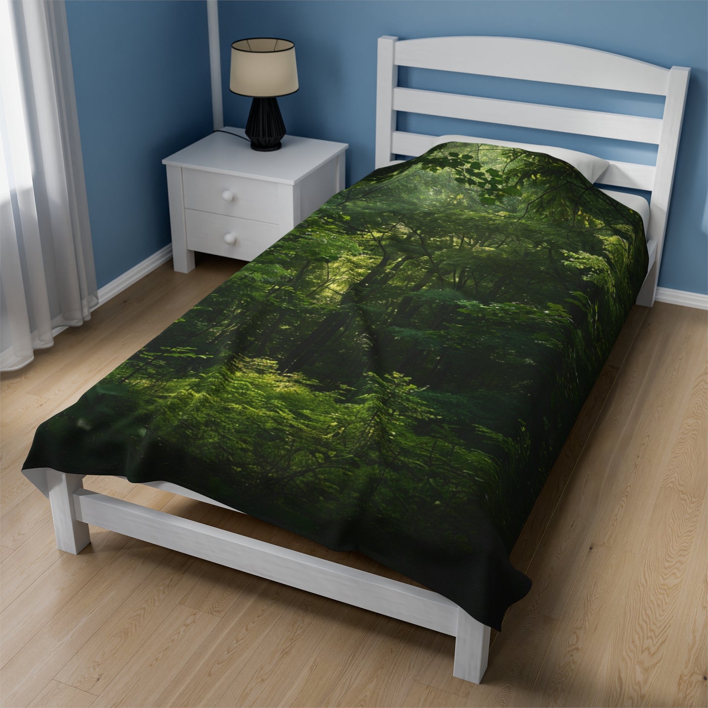 Green Forest Velveteen Plush Blanket