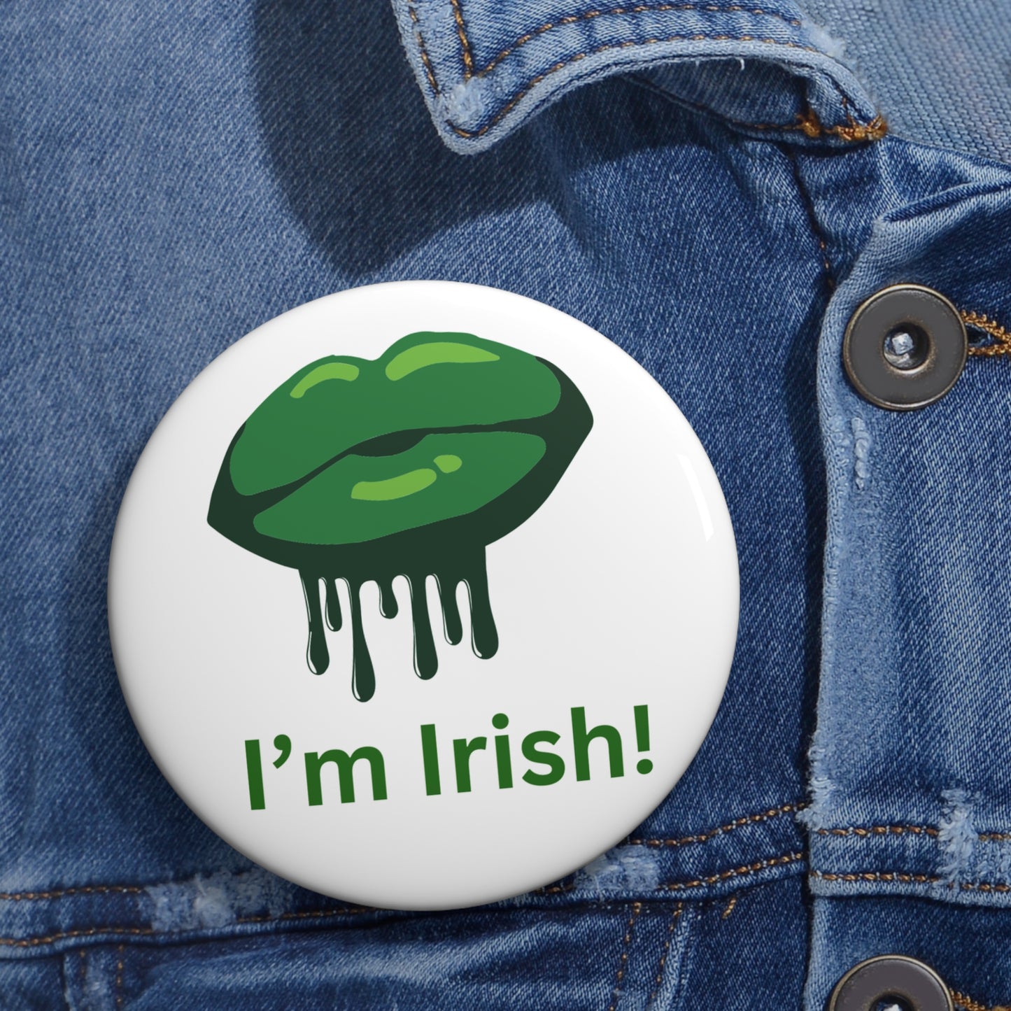 Irish Kiss Pin Buttons - Celebrate St. Patrick's Day