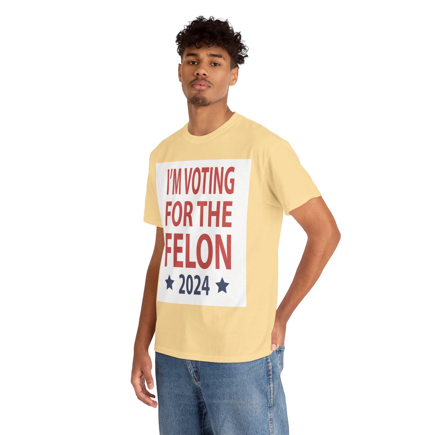 Voting For A Felon Unisex Heavy Cotton Tee