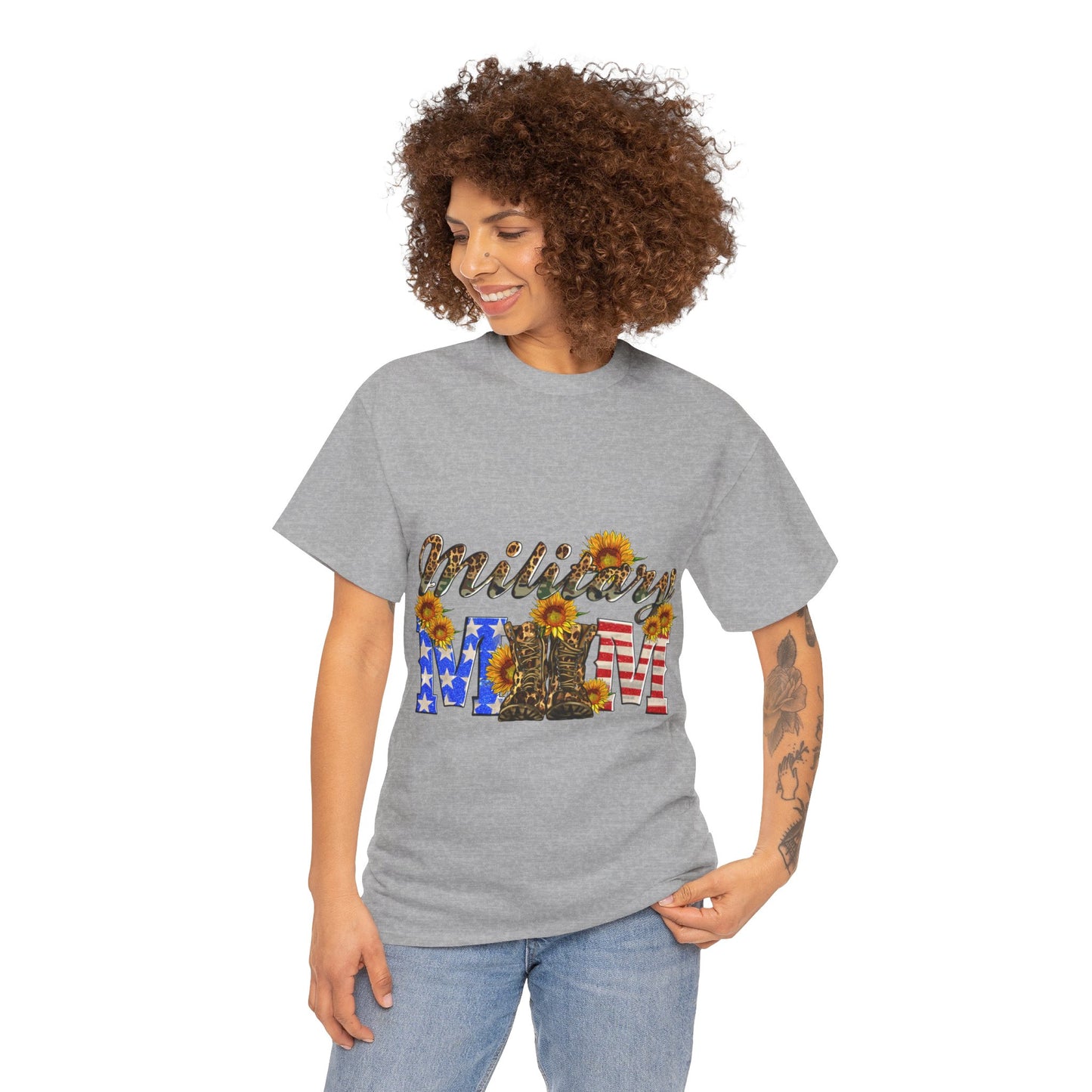 Military Mom Unisex Heavy Cotton Tee