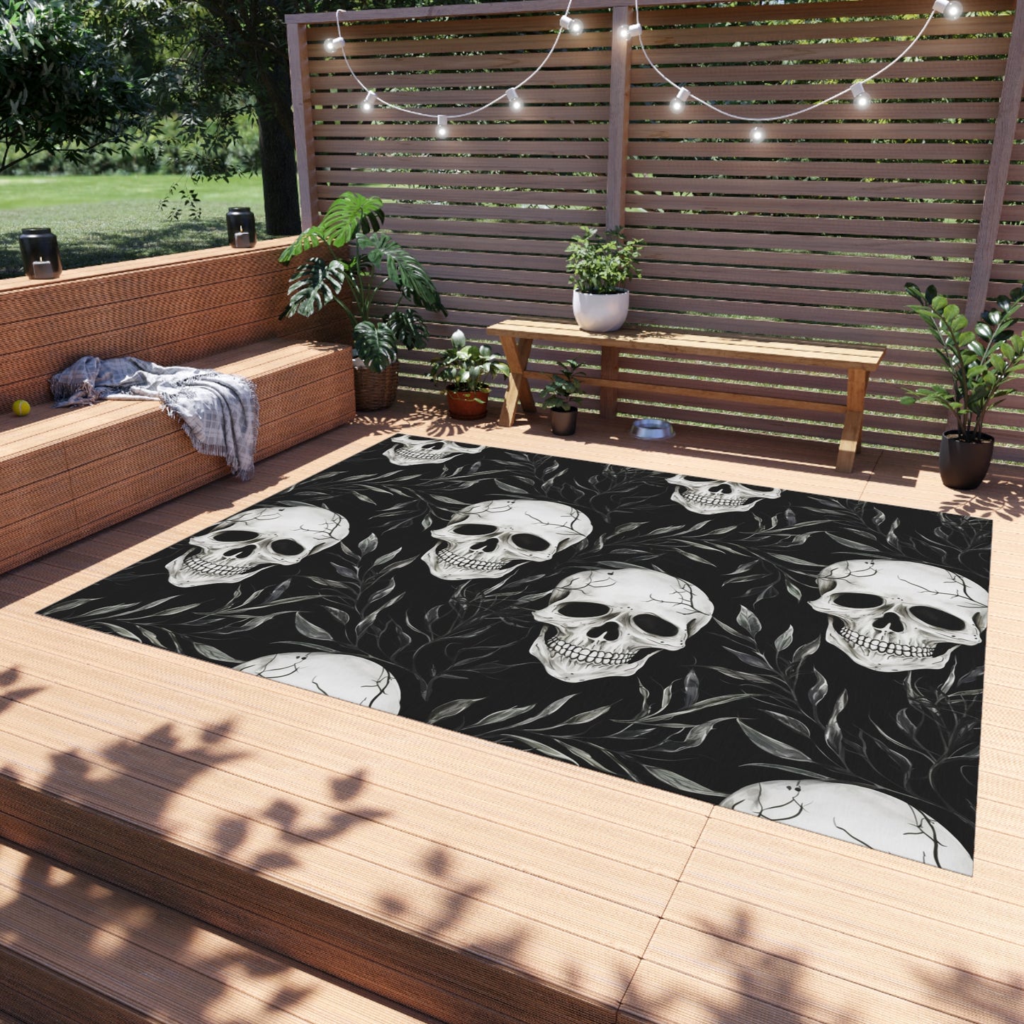 Halloween Skeleton Outdoor Rug