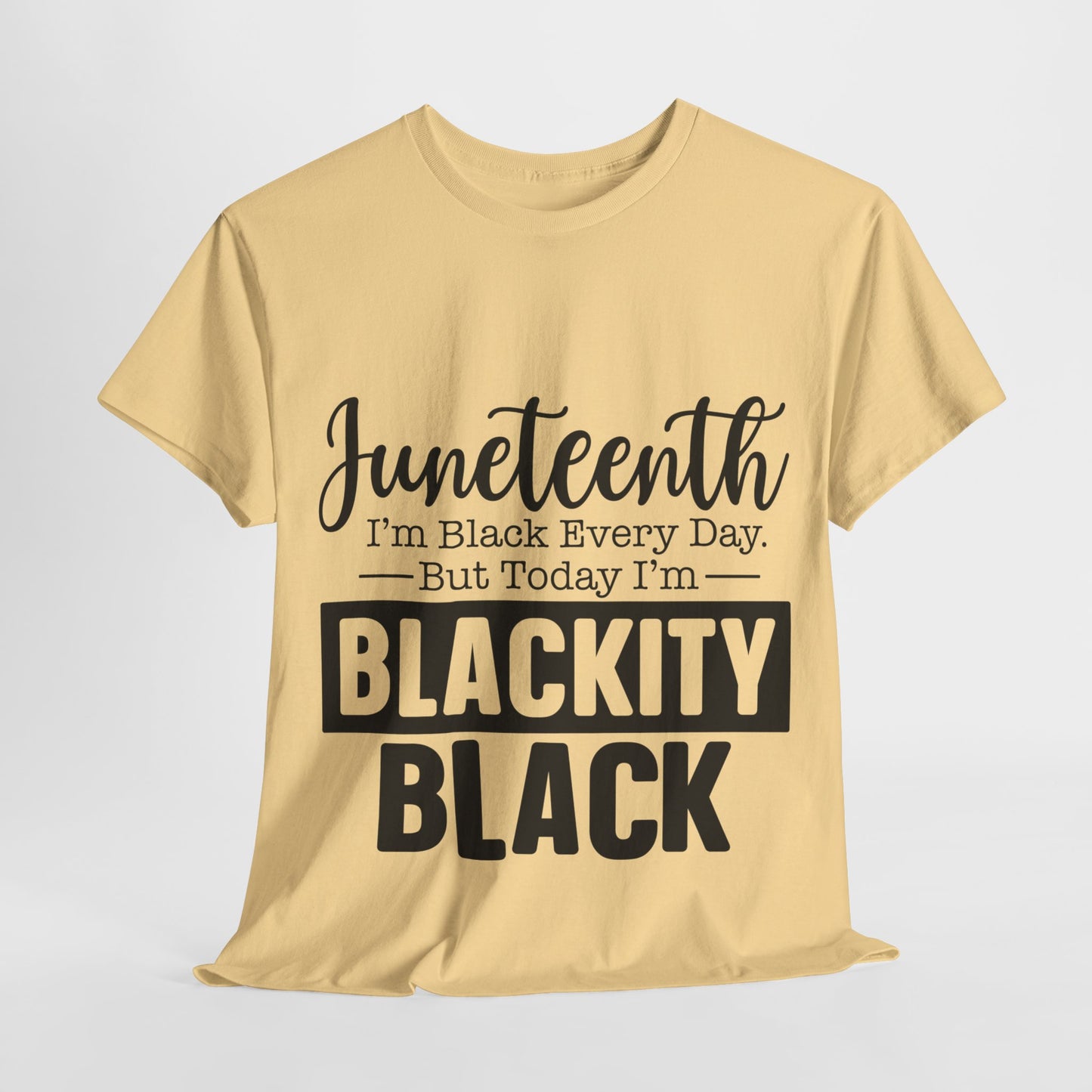 Juneteenth Black Everyday Unisex Heavy Cotton Tee