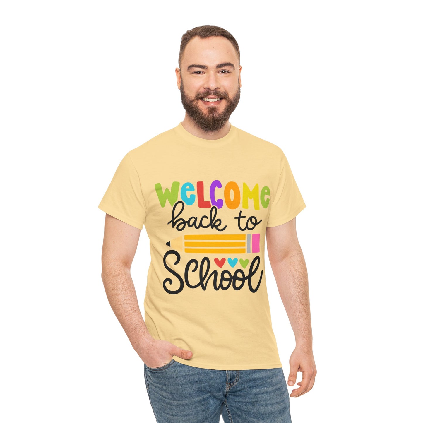 Welcome Back To School Unisex Heavy Cotton Tee