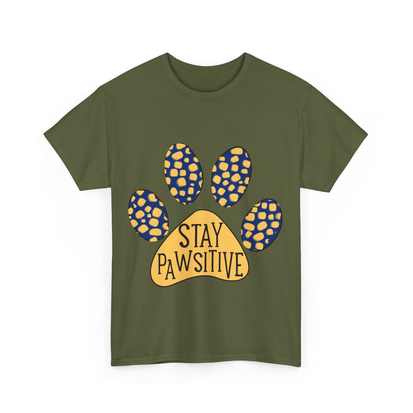 Stay Pawsitive Unisex Heavy Cotton Tee