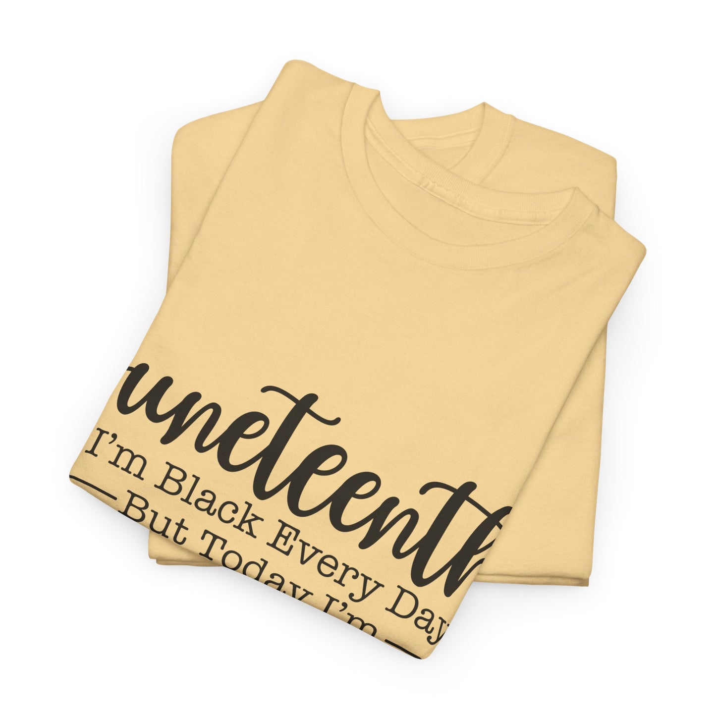 Juneteenth Black Everyday Unisex Heavy Cotton Tee