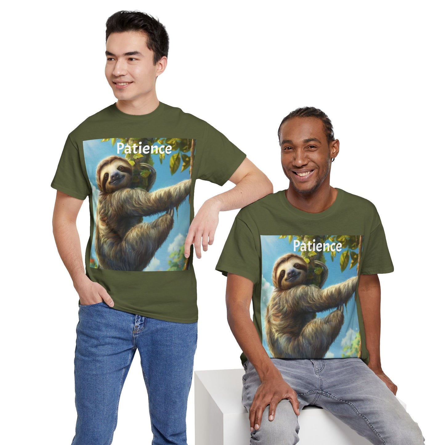 Sloth Patience Unisex Heavy Cotton Tee