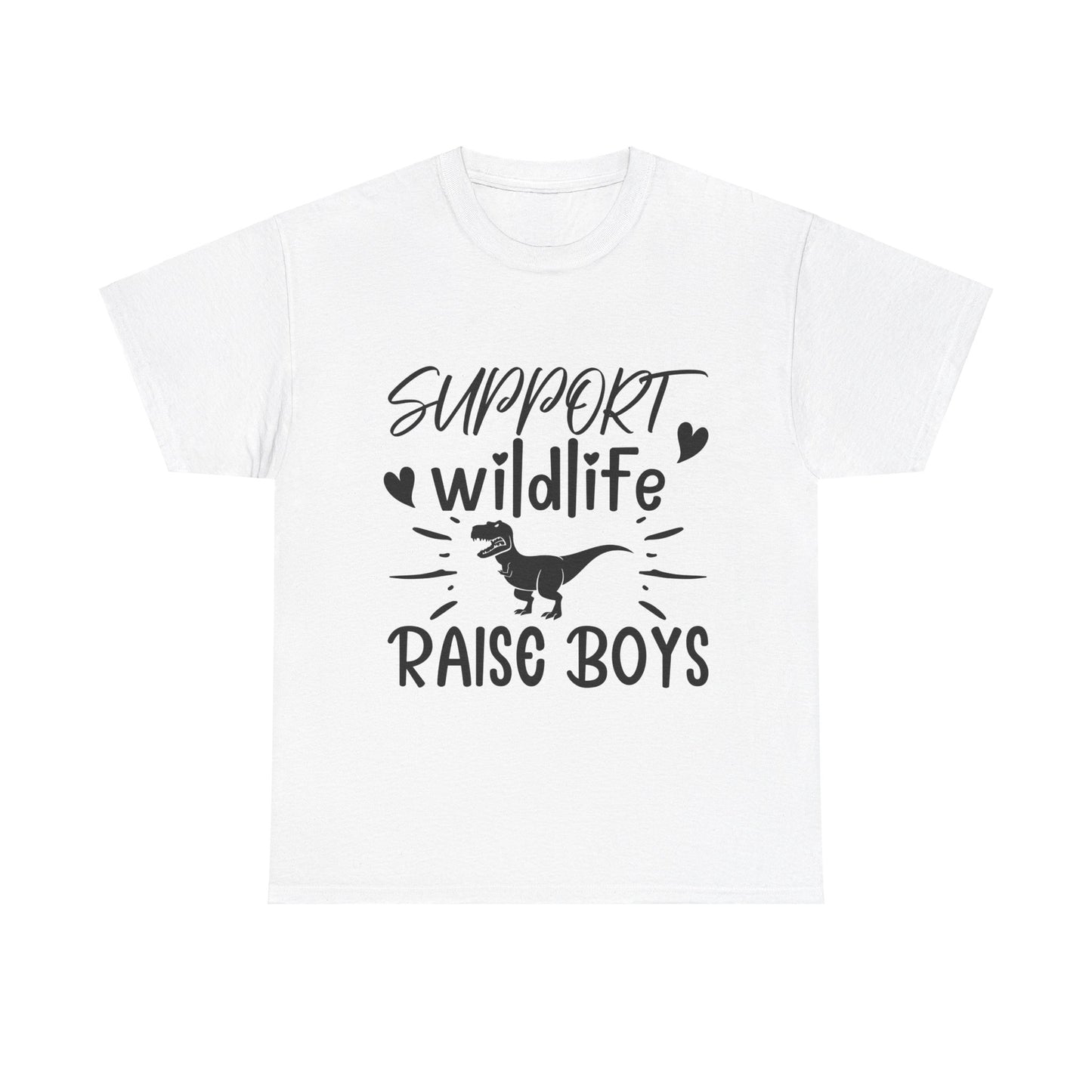 Support Wildlife Raise Boys Unisex Heavy Cotton Tee