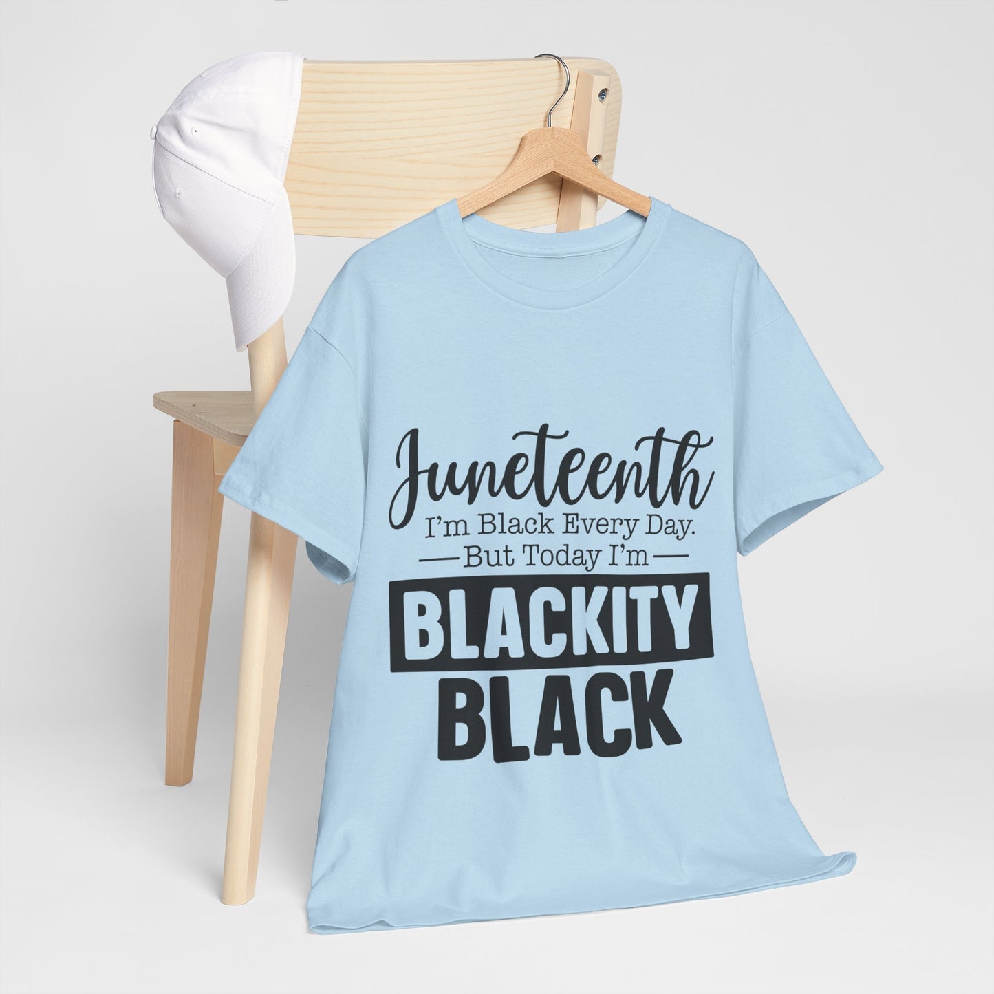 Juneteenth Black Everyday Unisex Heavy Cotton Tee