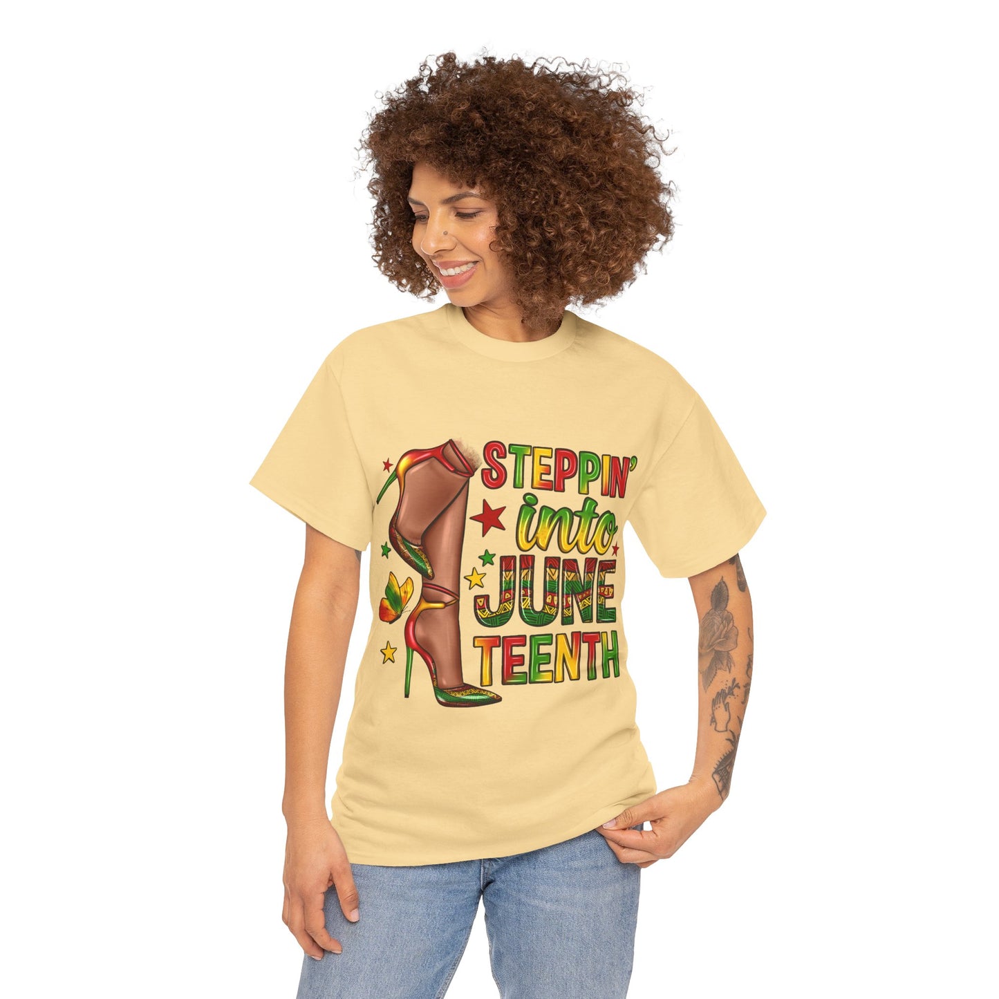 Stepping Into Juneteenth Unisex Heavy Cotton Tee