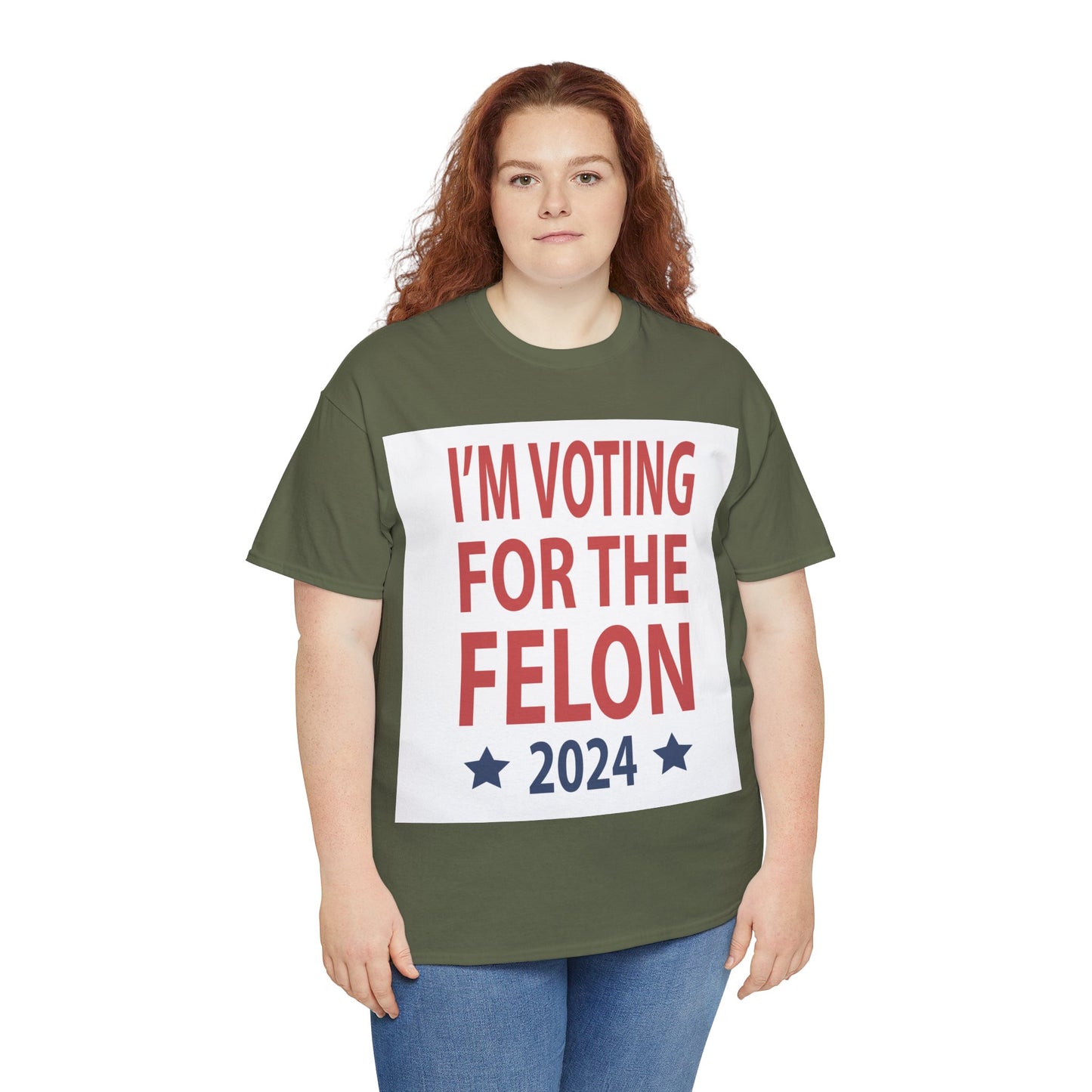 Voting For A Felon Unisex Heavy Cotton Tee