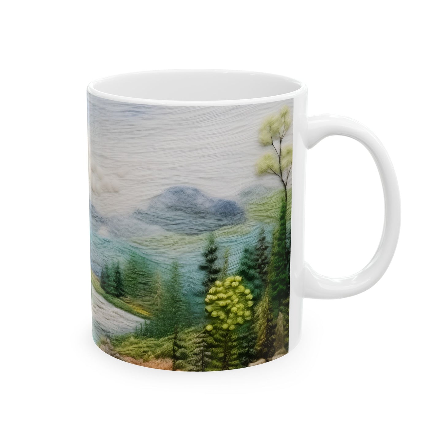 Mountain View Ceramic Mug, (11oz, 15oz)