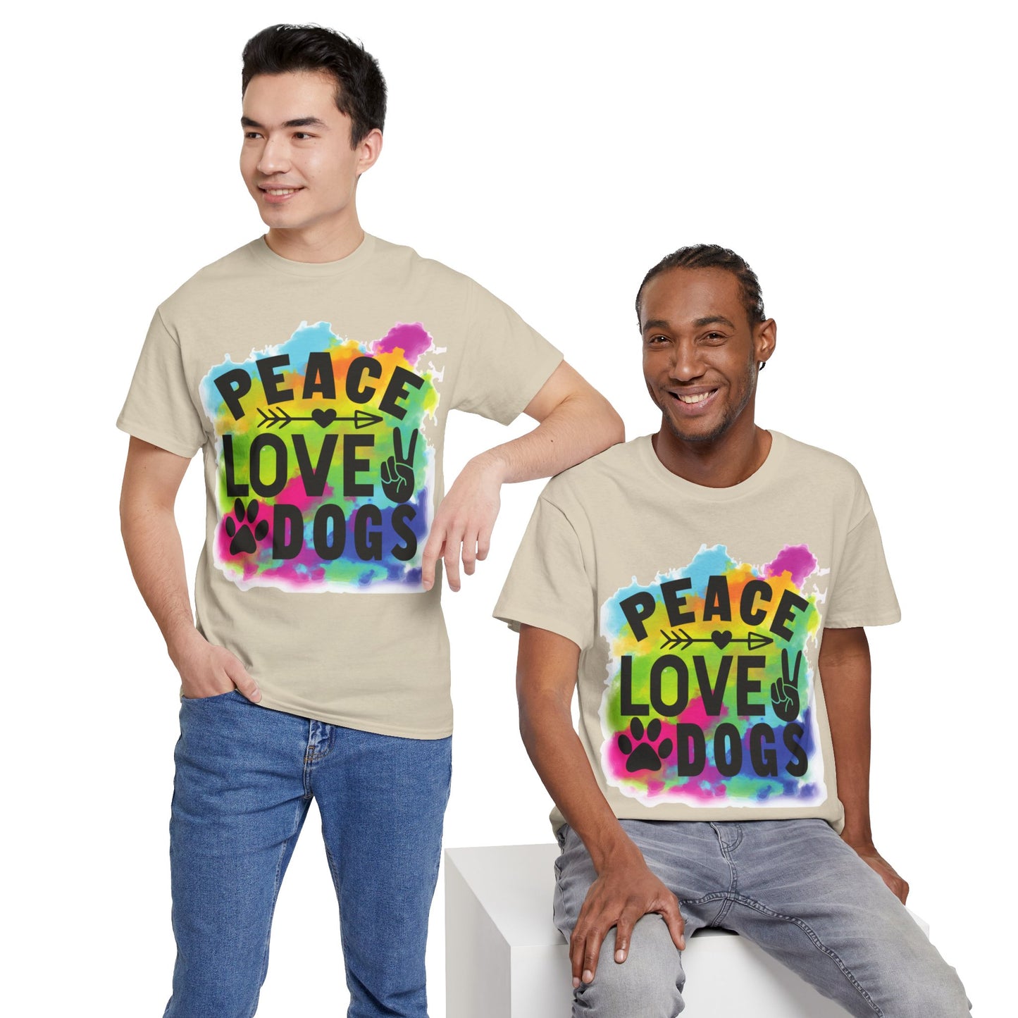 Peace Love Dogs Unisex Heavy Cotton Tee