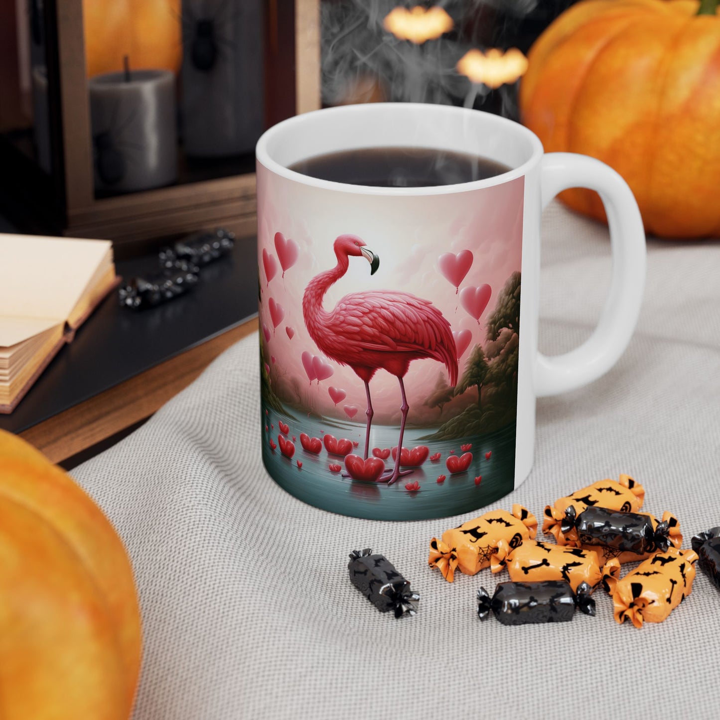 Flamingo Love Ceramic Mug, (11oz, 15oz)