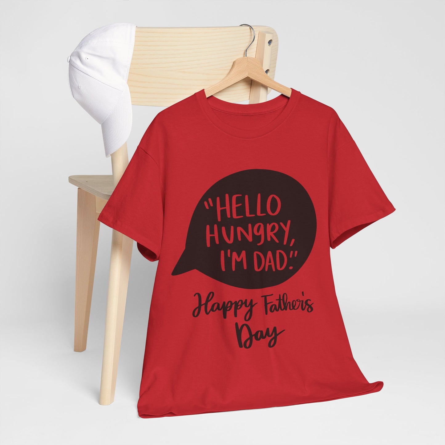 Hello Hungry I'm Dad Unisex Heavy Cotton Tee