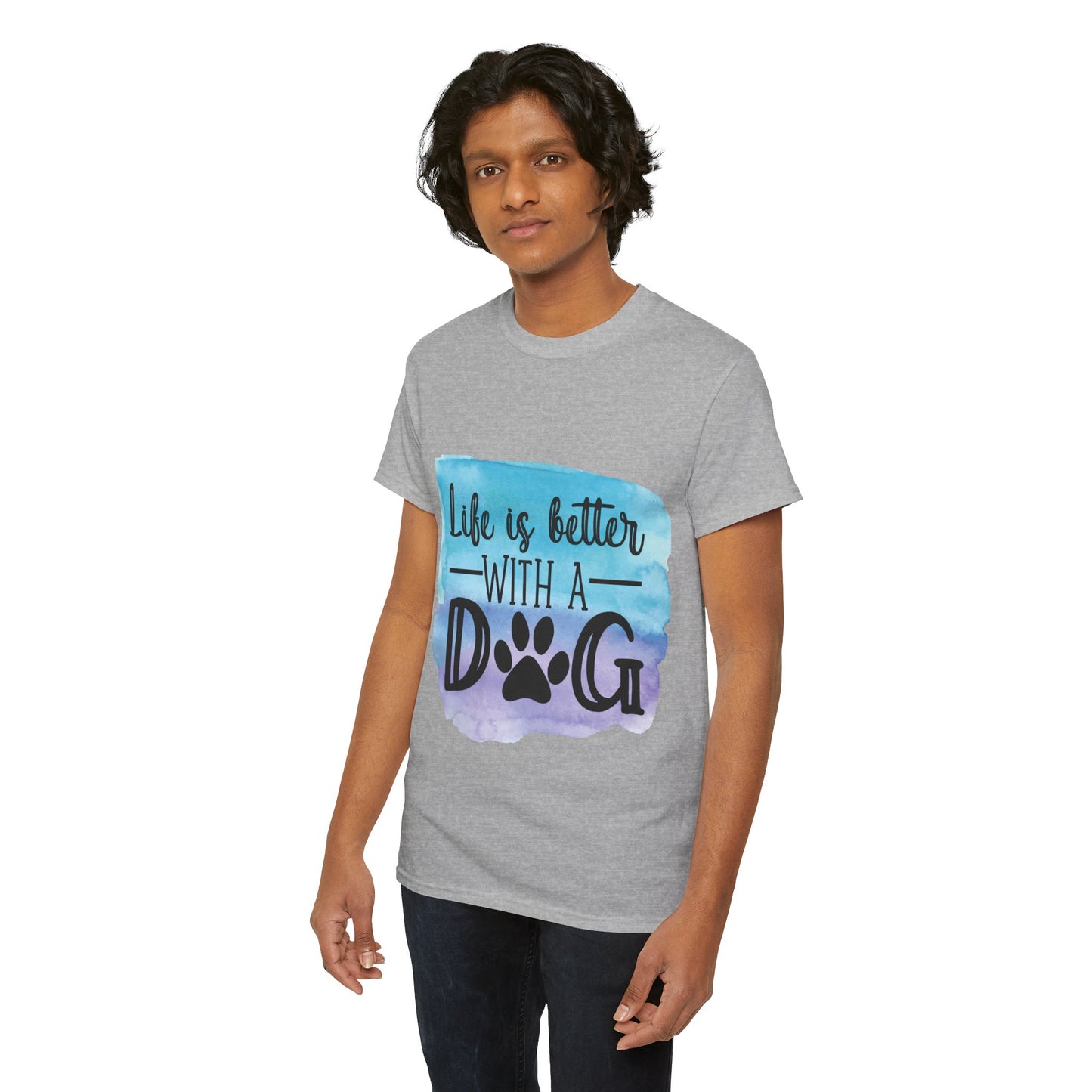 Life Is Better With A Dog Unisex Heavy Cotton Tee