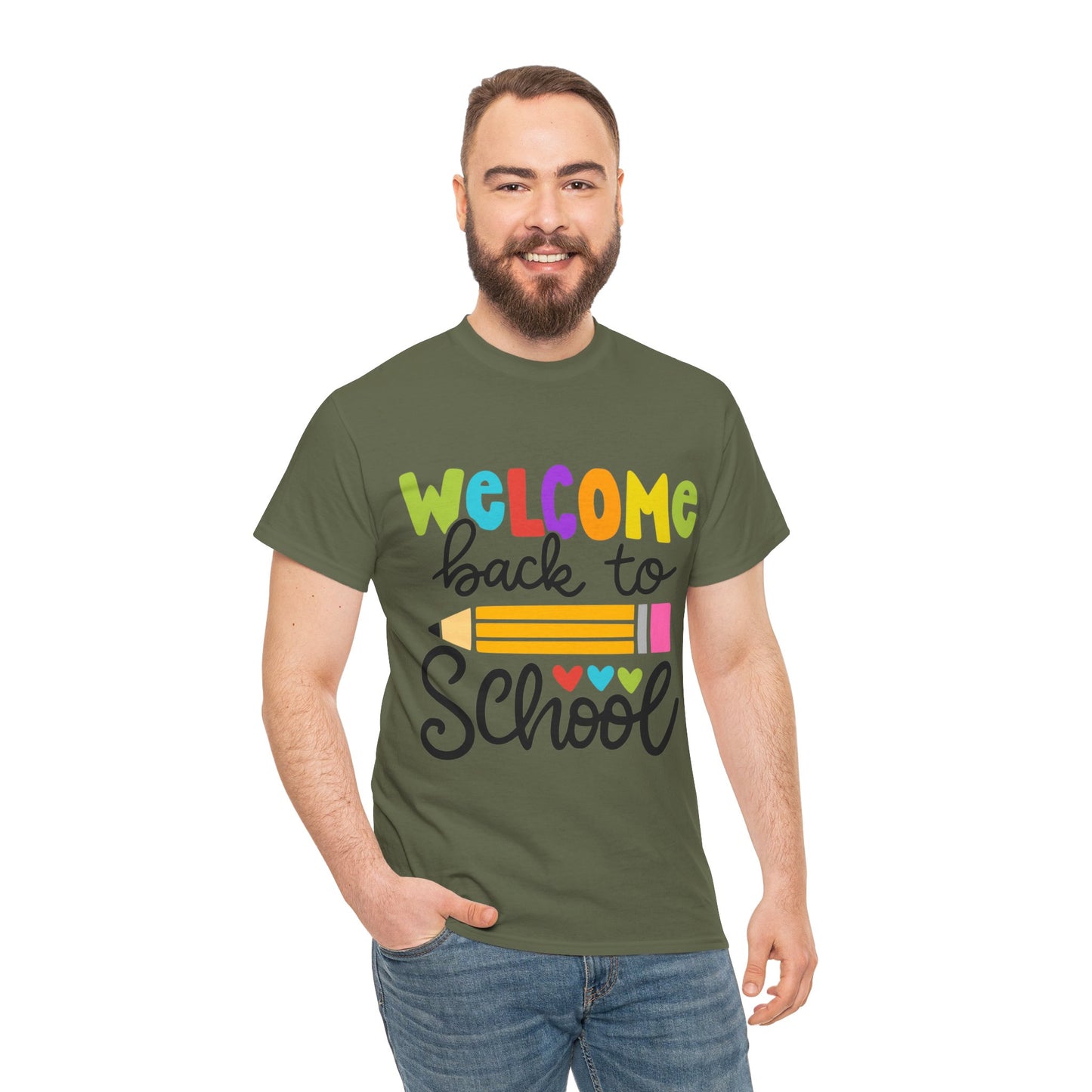 Welcome Back To School Unisex Heavy Cotton Tee