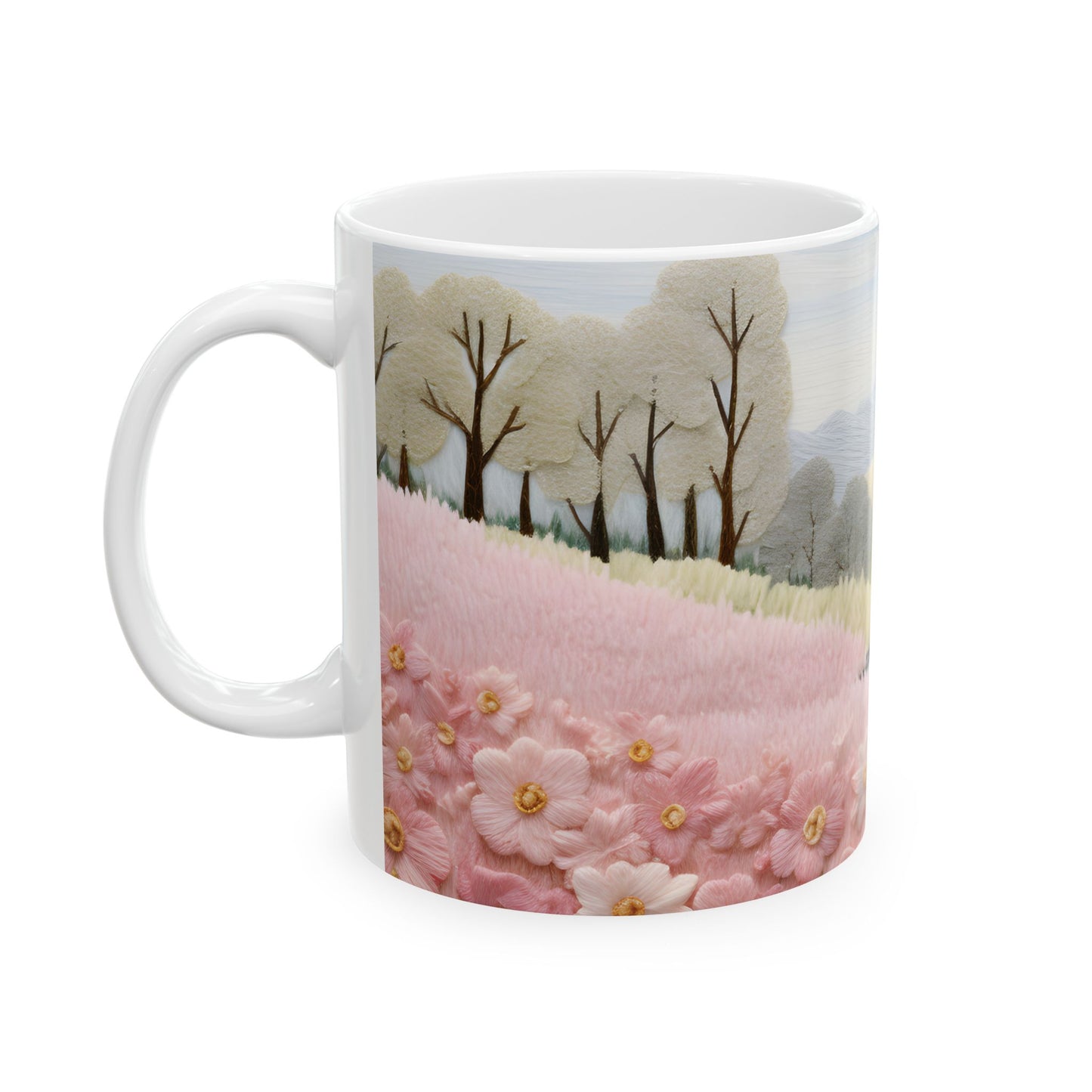 Pink Train Ceramic Mug, (11oz, 15oz)