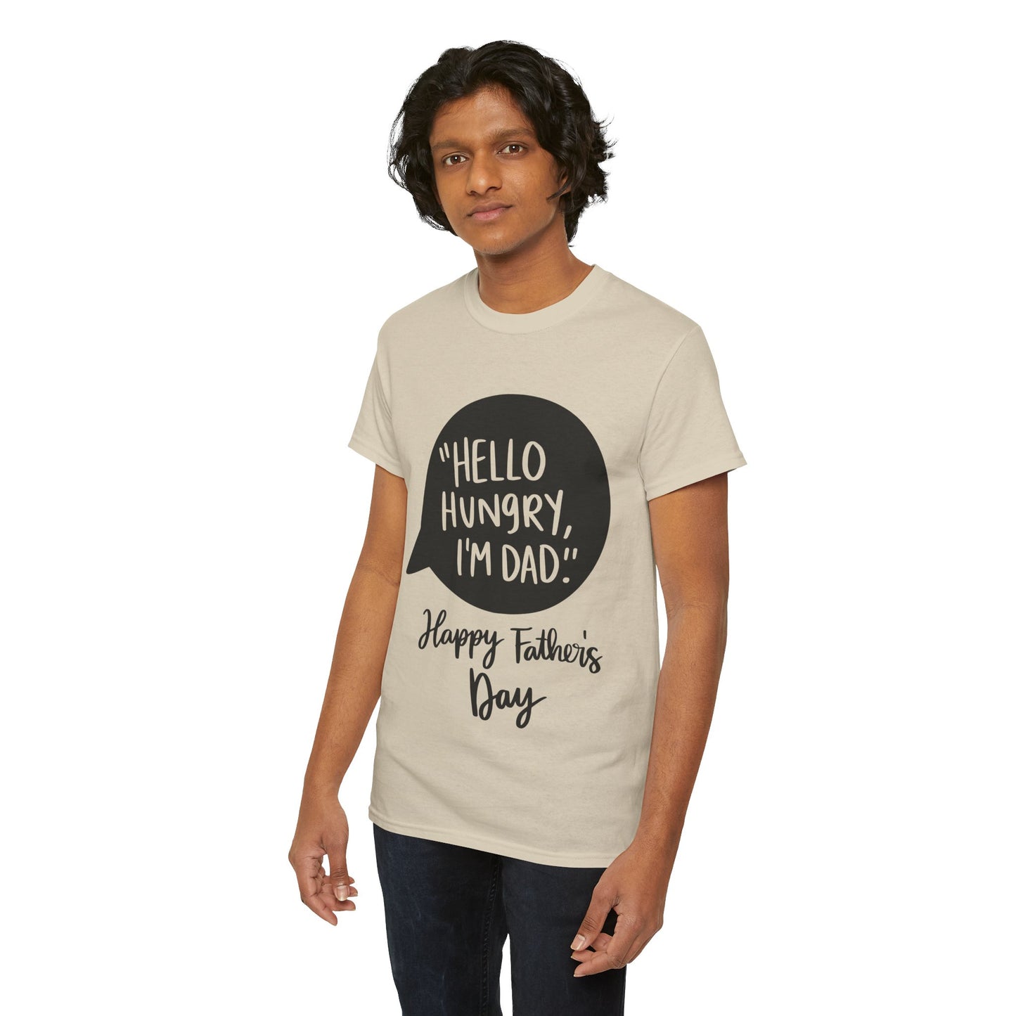 Hello Hungry I'm Dad Unisex Heavy Cotton Tee