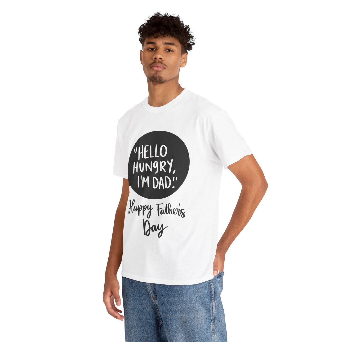 Hello Hungry I'm Dad Unisex Heavy Cotton Tee