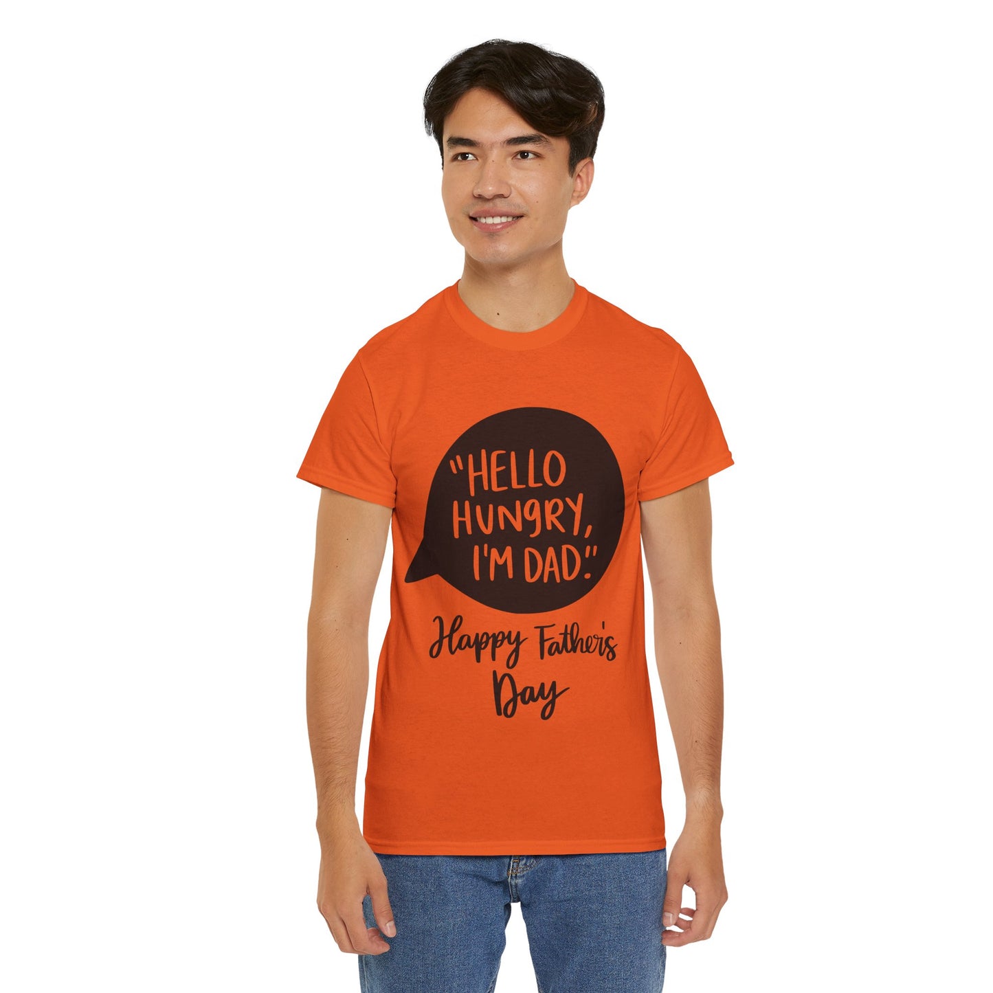 Hello Hungry I'm Dad Unisex Heavy Cotton Tee