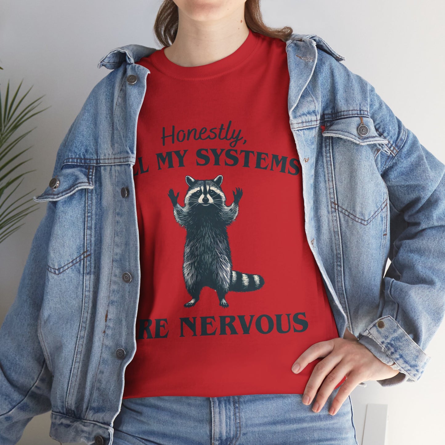 Nervous Racoon Unisex Heavy Cotton Tee