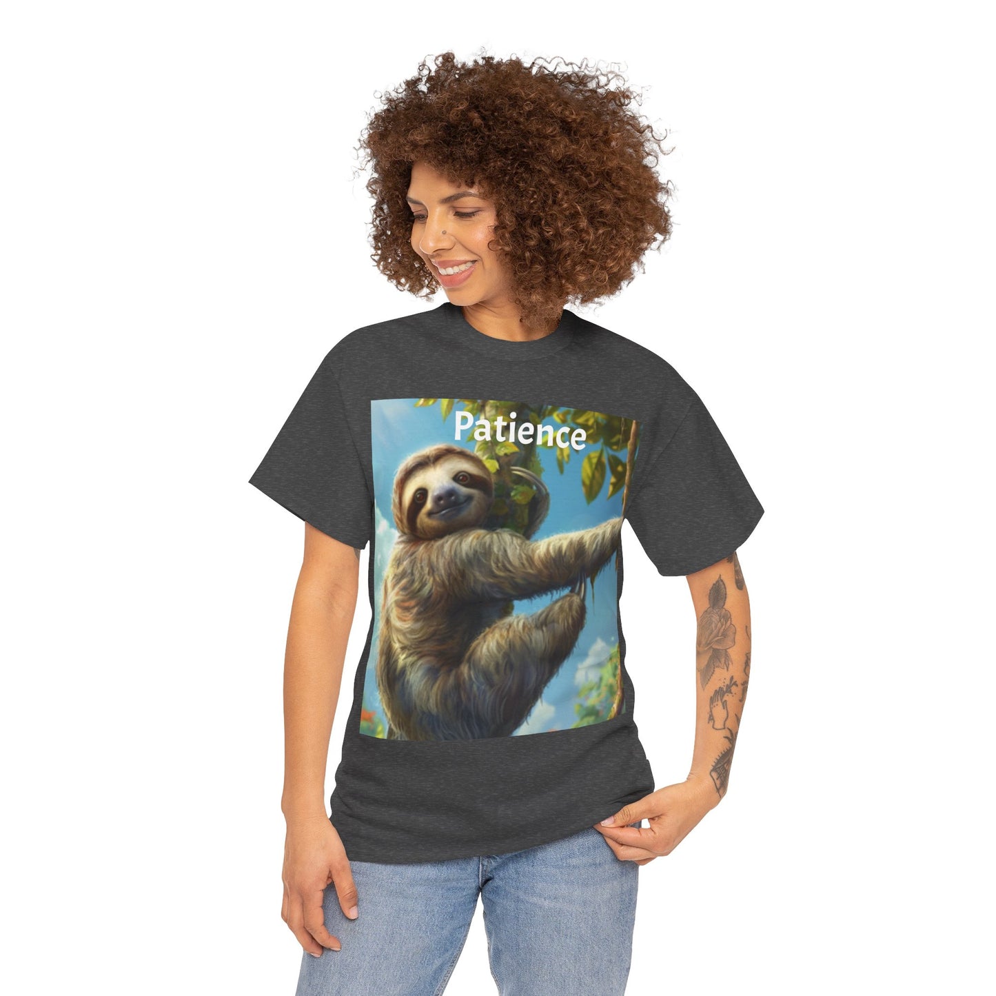 Sloth Patience Unisex Heavy Cotton Tee