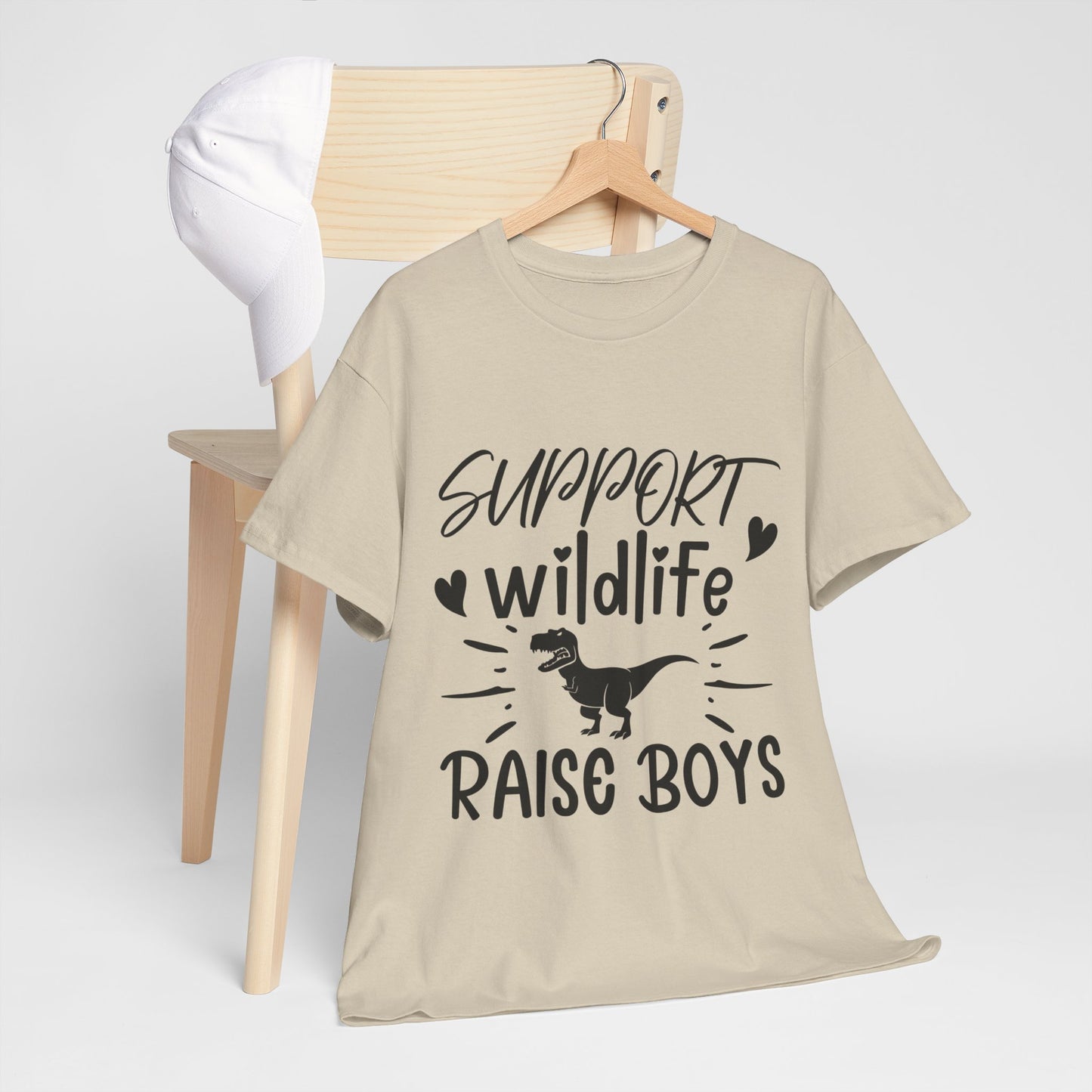 Support Wildlife Raise Boys Unisex Heavy Cotton Tee