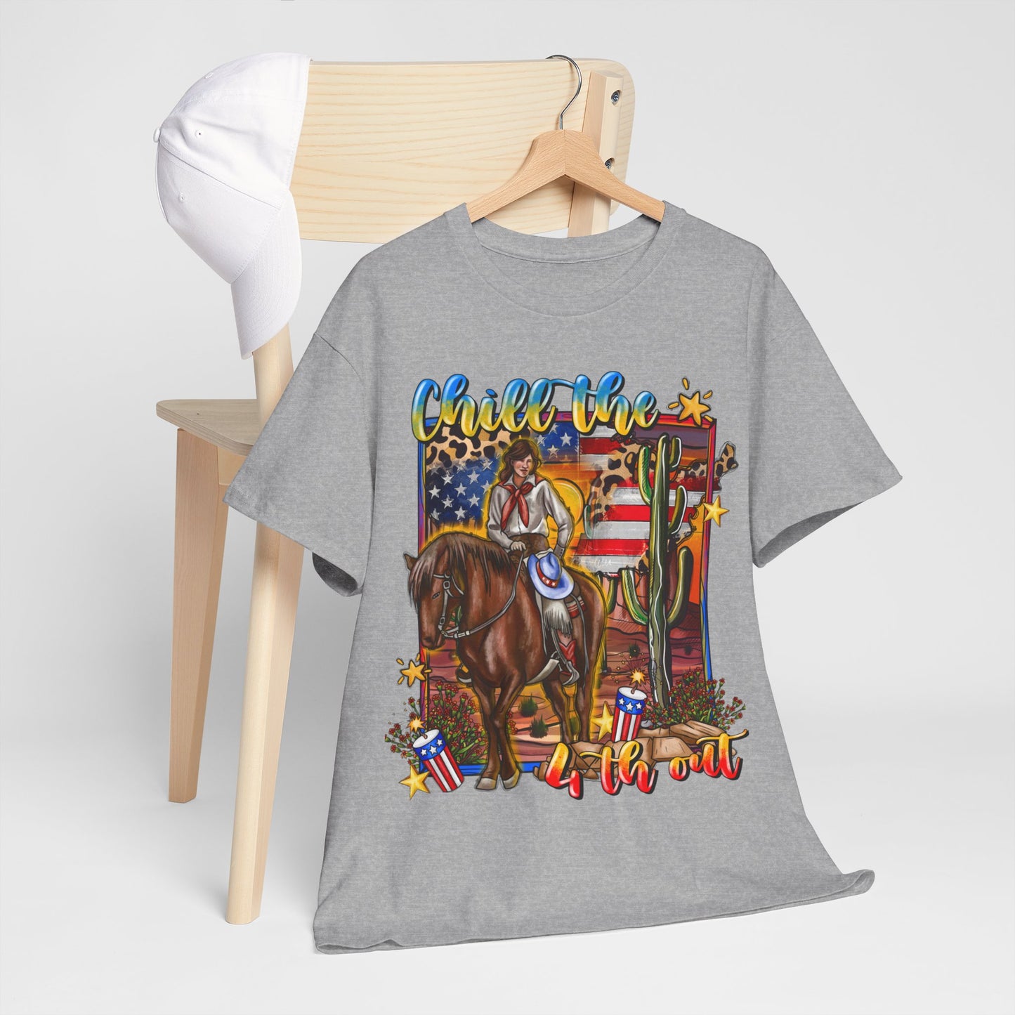 Cowgirl 4th of July Unisex Heavy Cotton Tee