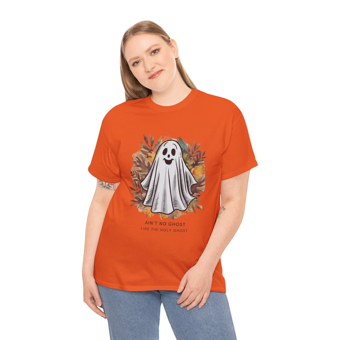 Holy Ghost Halloween Unisex Heavy Cotton Tee