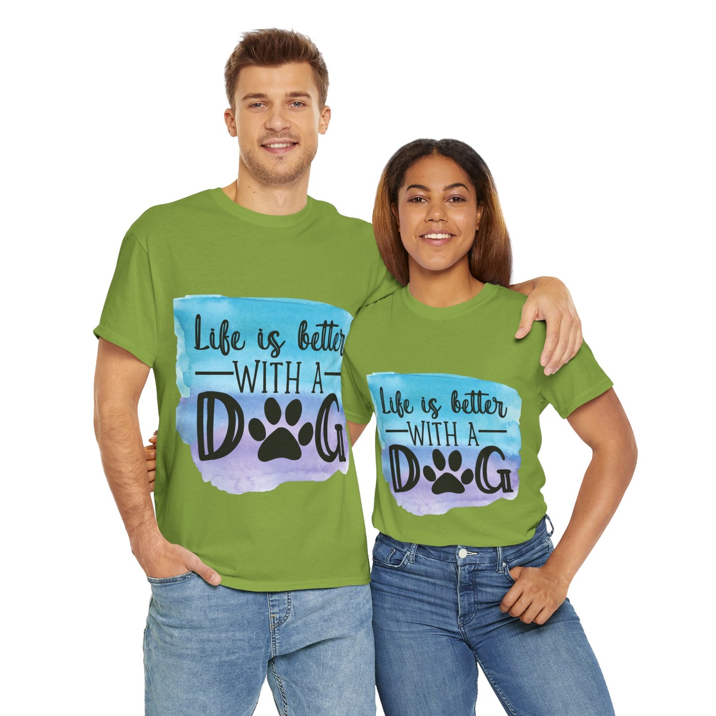 Life Is Better With A Dog Unisex Heavy Cotton Tee