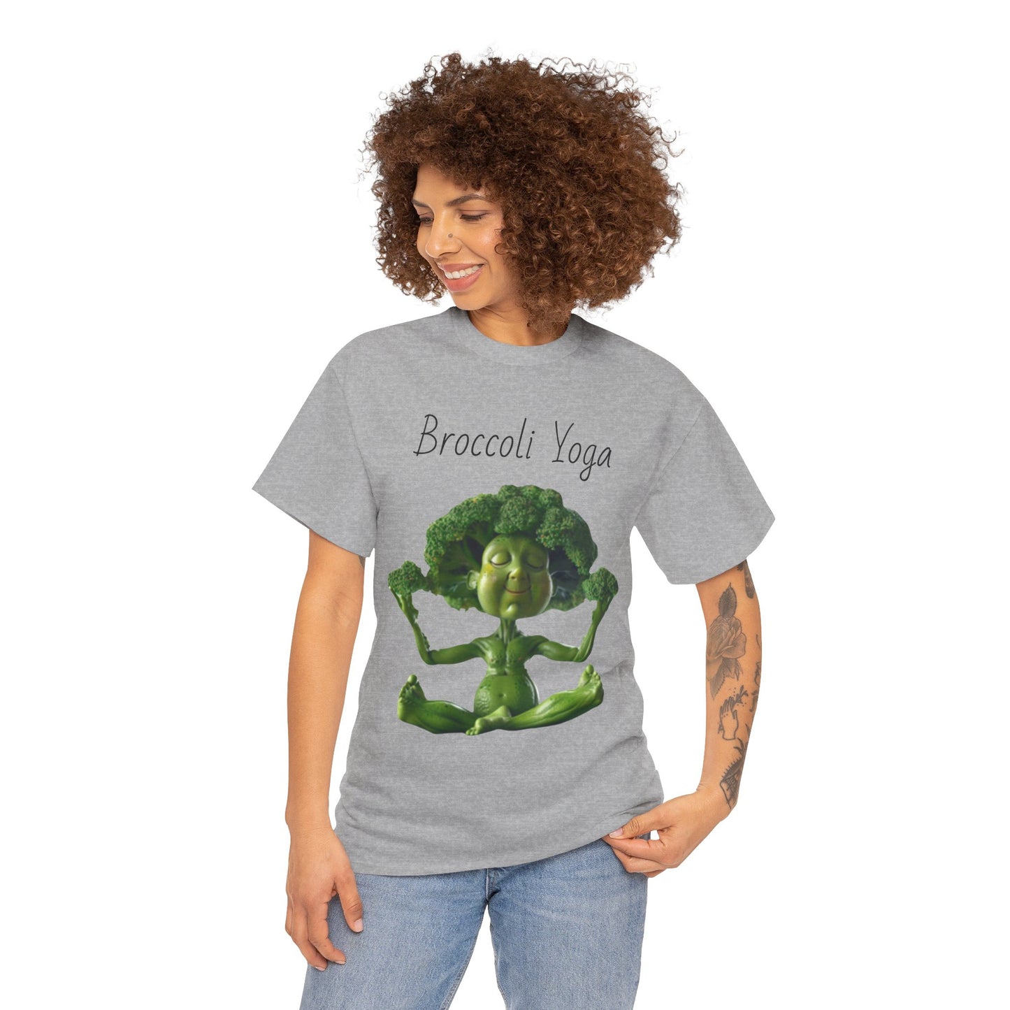 Broccoli Yoga Unisex Heavy Cotton Tee